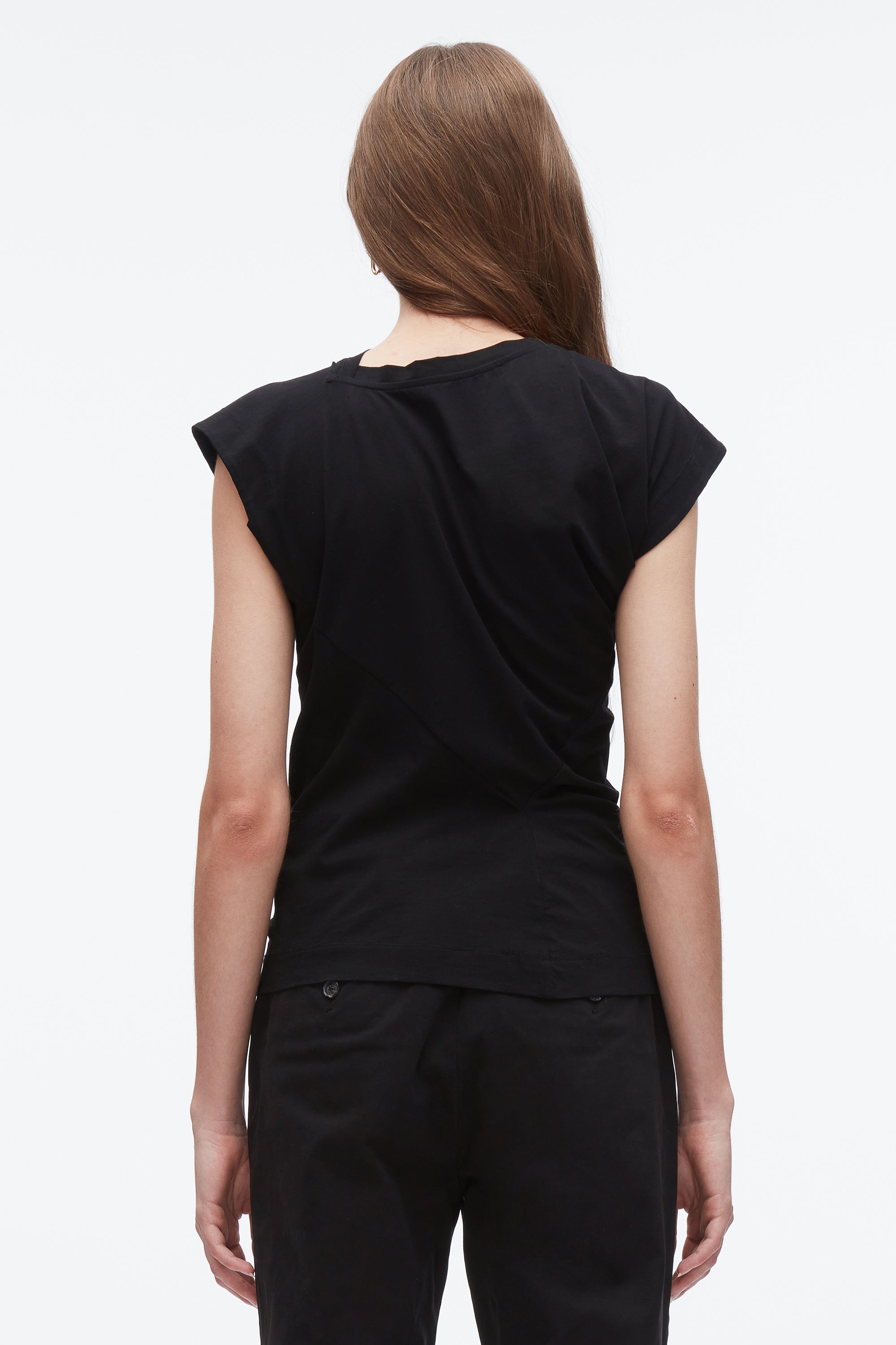 Black Draped Asymmetric T-Shirt | 3.1 Phillip Lim