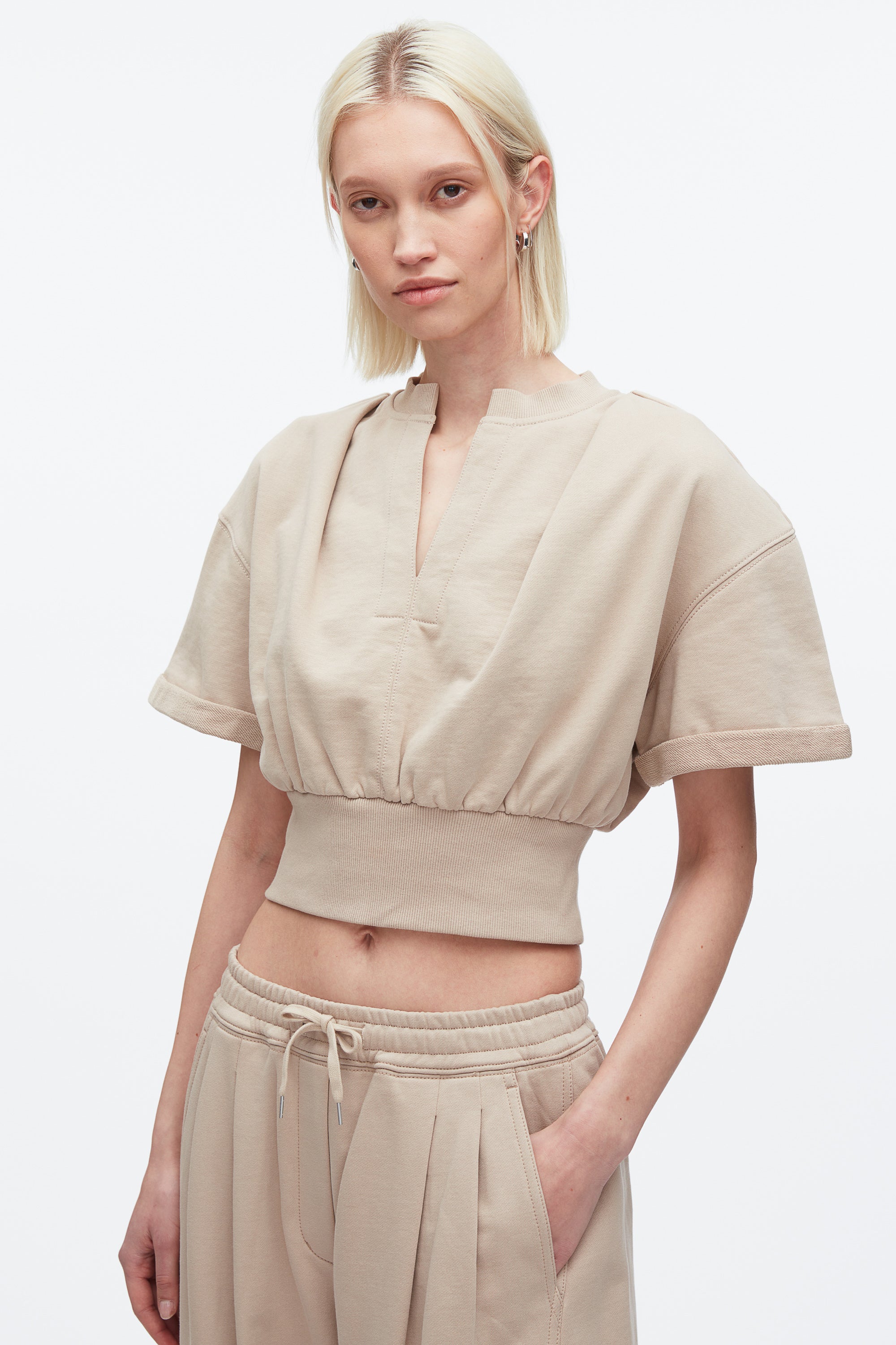 Concrete Women Cropped Sweatshirt | Relaxed Styles by 3.1 Phillip Lim | 3.1 Phillip Lim