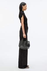 Black Compact Rib Tulip Top | 3.1 Phillip Lim