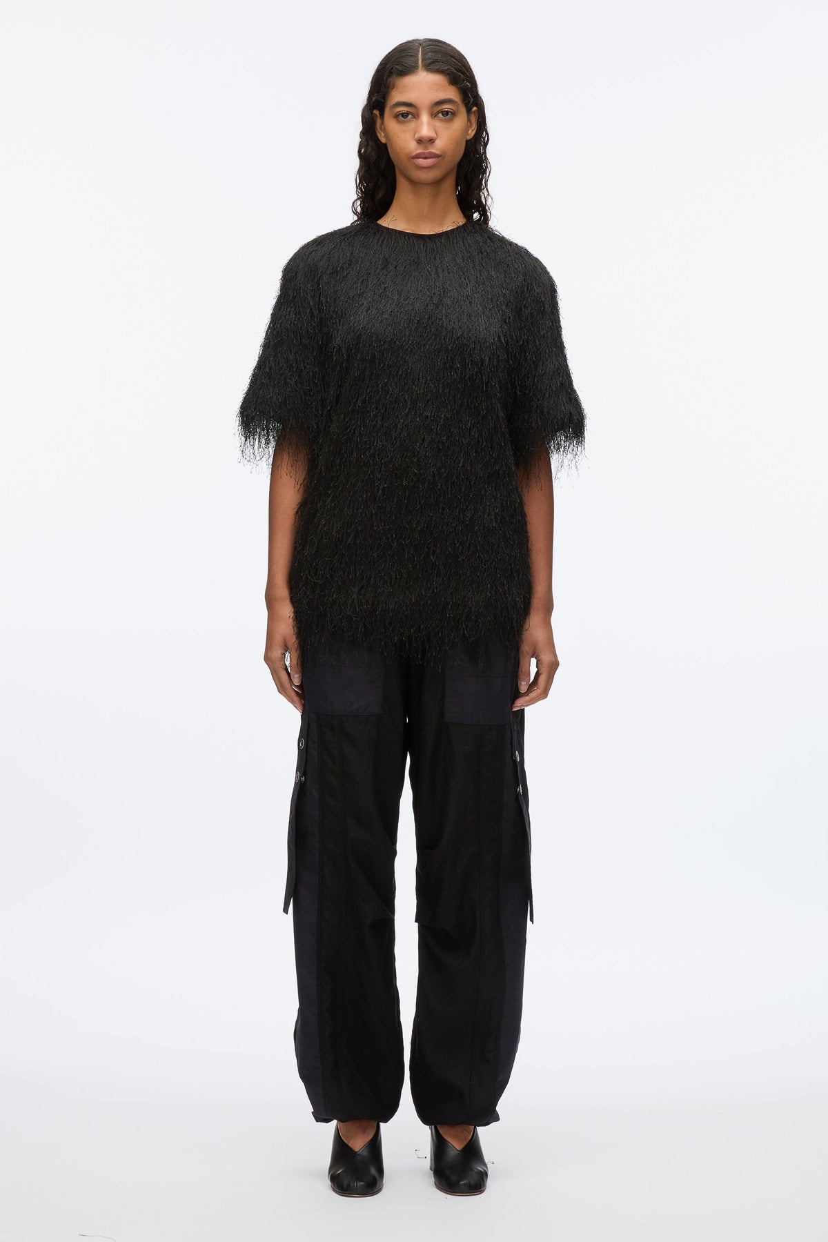 Black Fringe Boxy Tee | 3.1 Phillip Lim