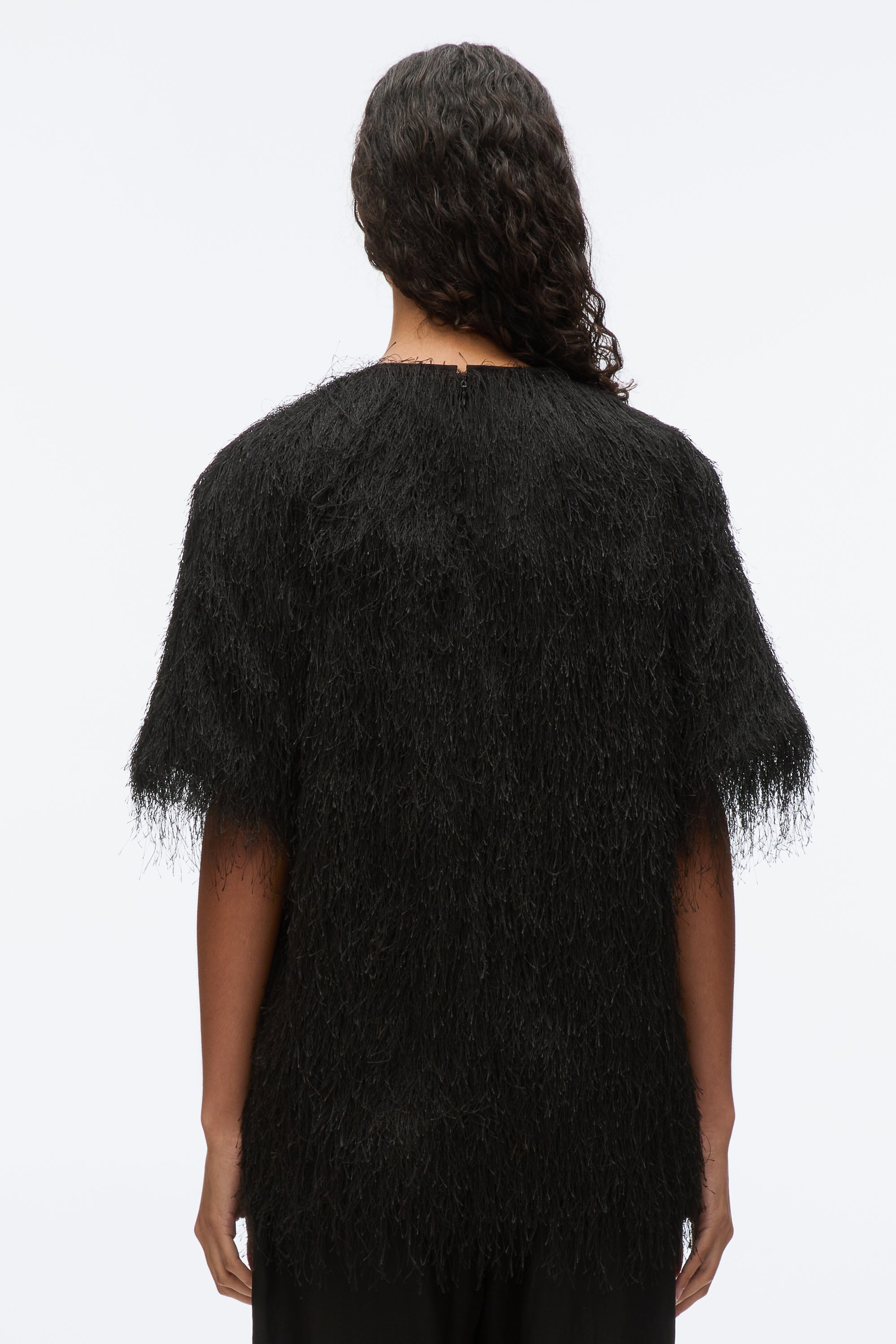 Black Fringe Boxy Tee | 3.1 Phillip Lim