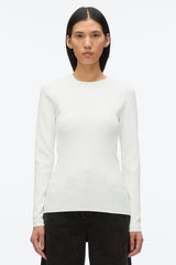 Ivory Compact Rib Long Sleeve Tee | 3.1 Phillip Lim