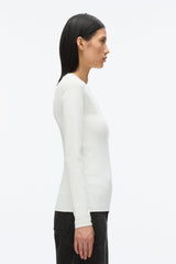 Ivory Compact Rib Long Sleeve Tee | 3.1 Phillip Lim
