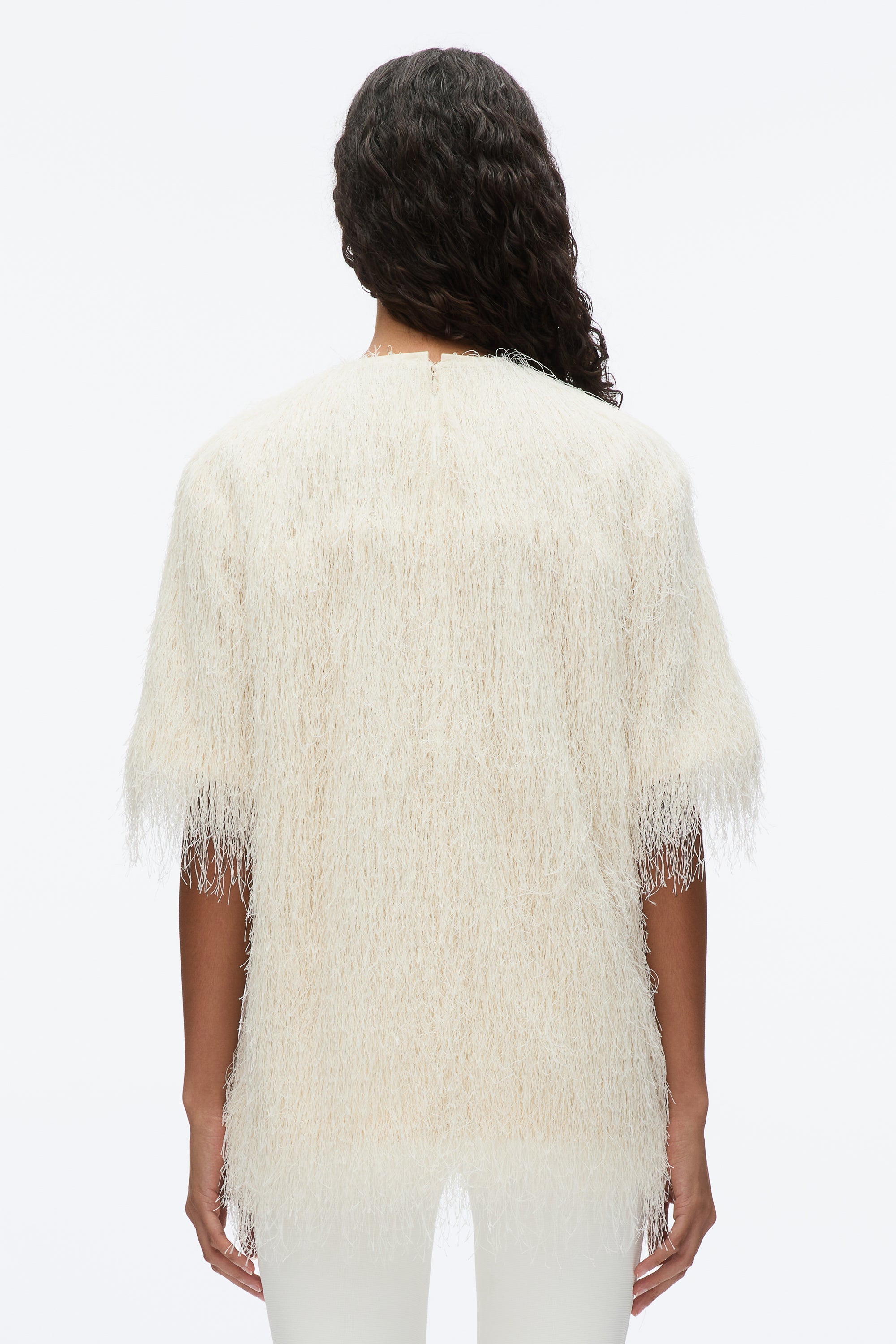 Ivory Fringe Boxy Tee | 3.1 Phillip Lim