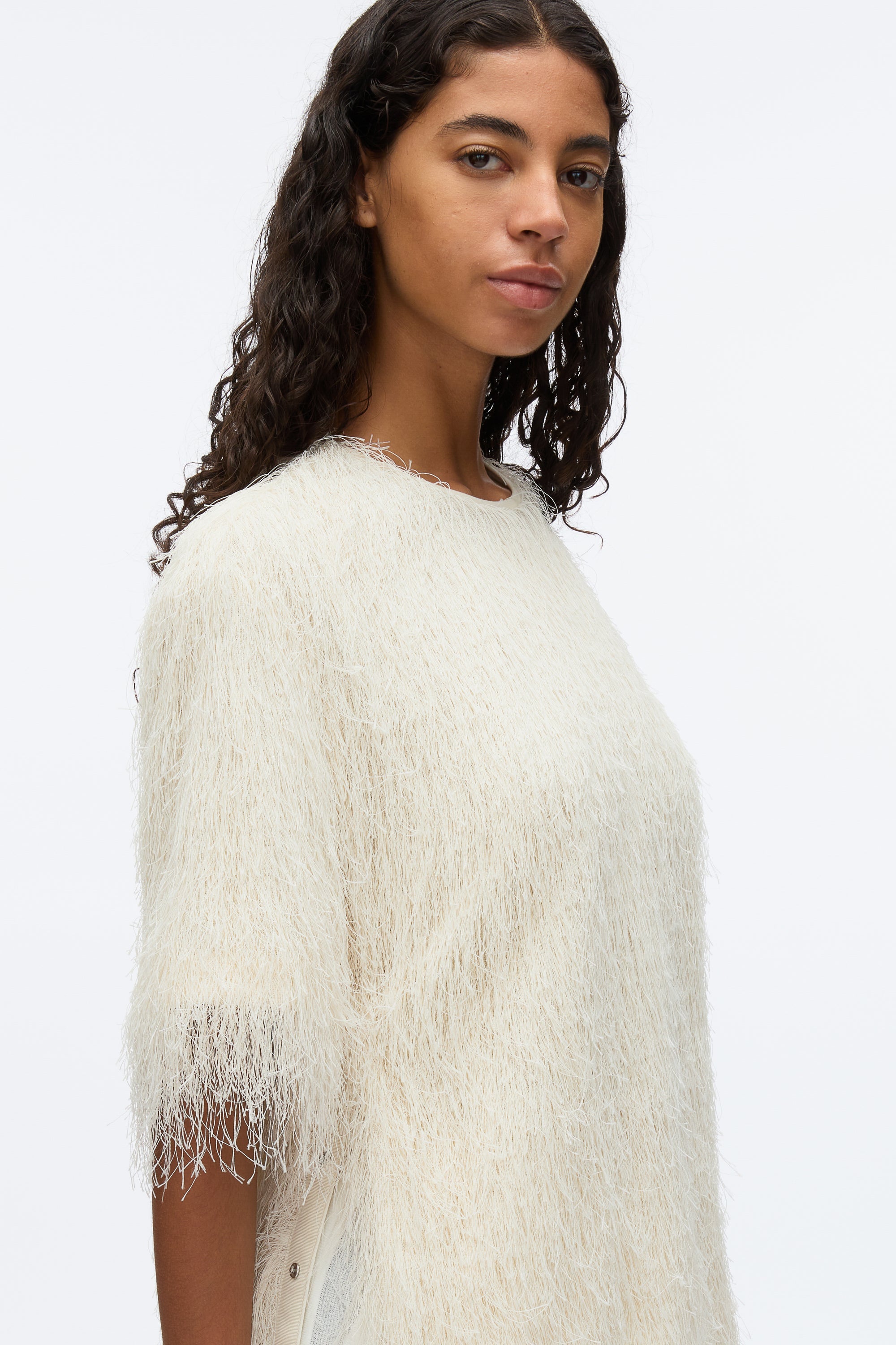 Ivory Fringe Boxy Tee | 3.1 Phillip Lim