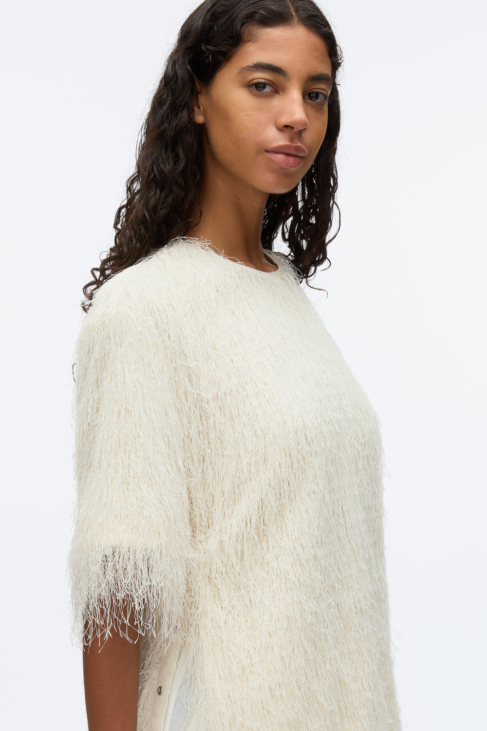 Ivory Fringe Boxy Tee | 3.1 Phillip Lim