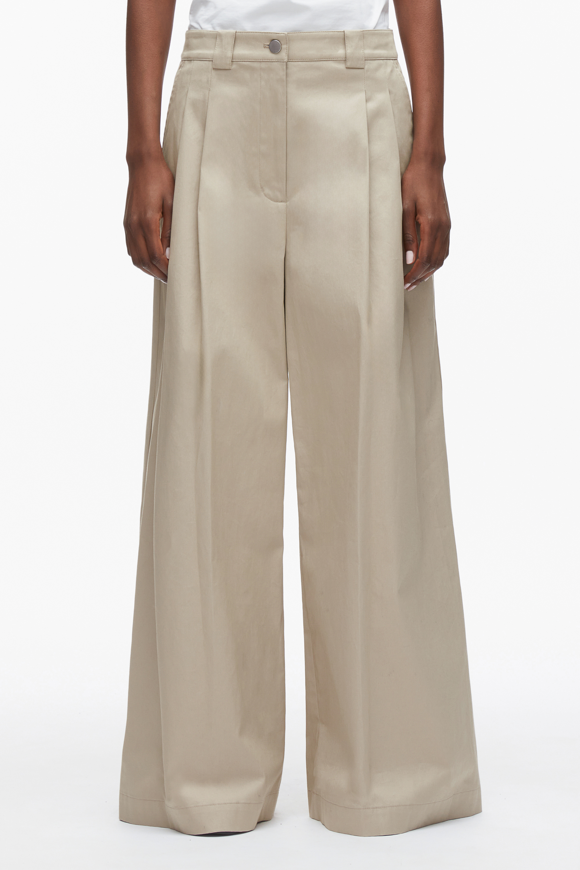 Khaki Wide Leg Pleated Pants | 3.1 Phillip Lim