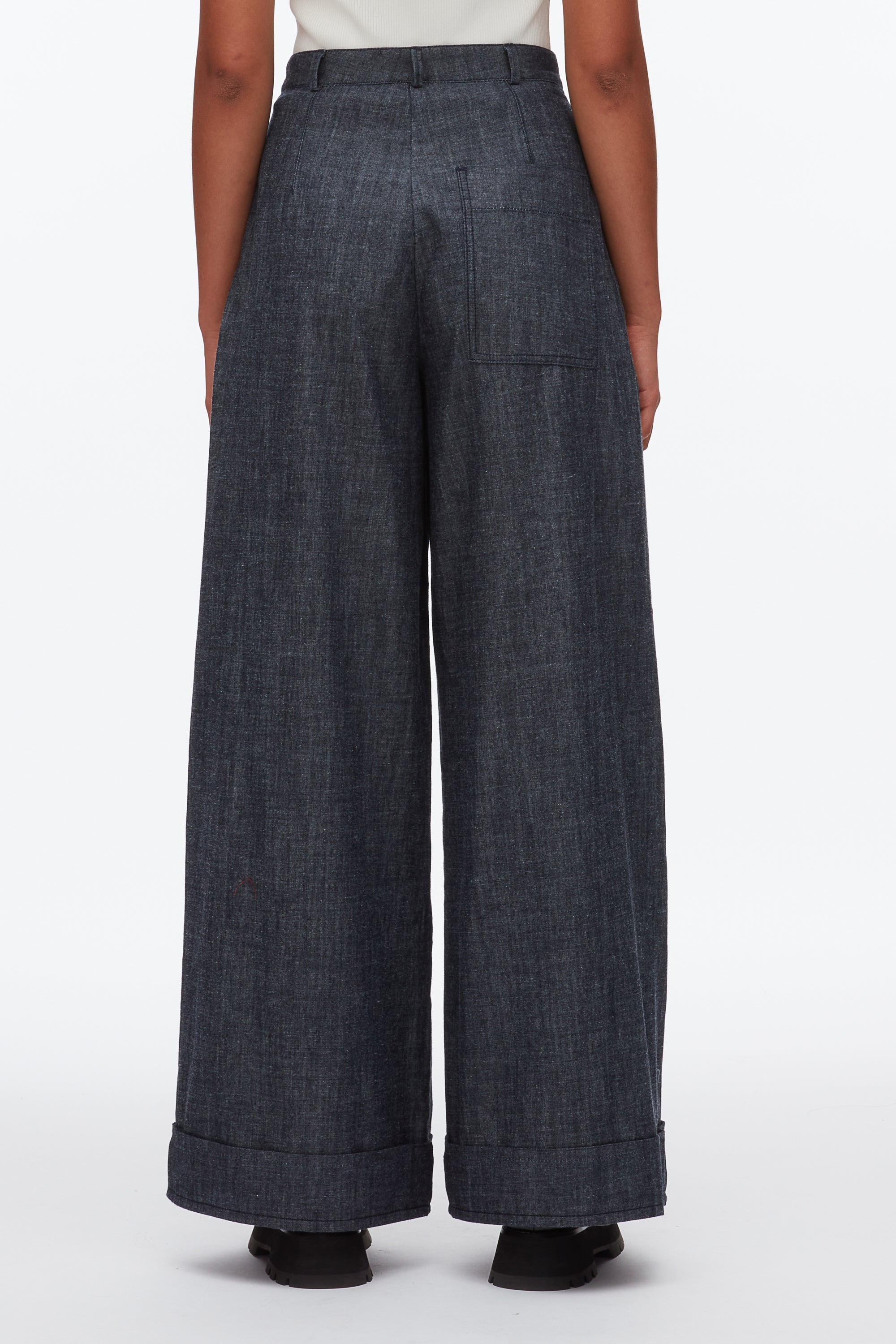 Washed Indigo Double Pleat Wide Leg Pant | 3.1 Phillip Lim