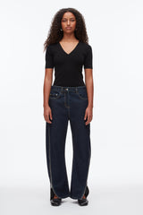 Dark Indigo Curve Denim Pant with Zip | 3.1 Phillip Lim