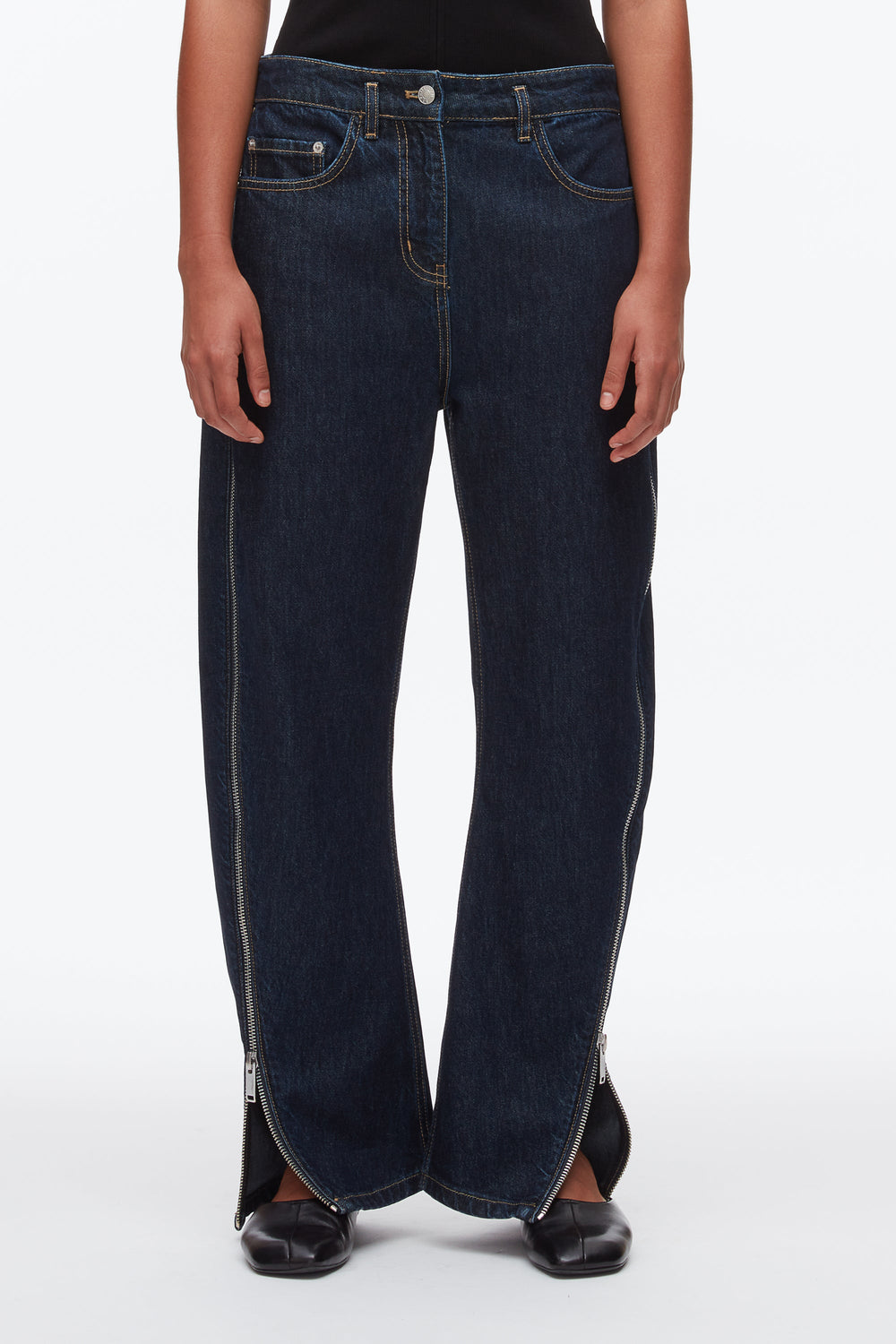 Dark Indigo Curve Denim Pant with Zip | 3.1 Phillip Lim