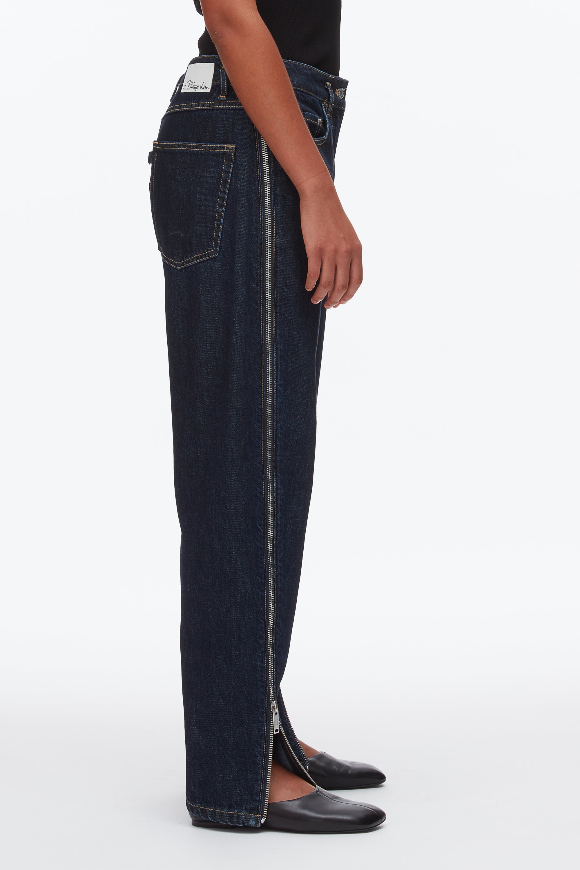 Dark Indigo Curve Denim Pant with Zip | 3.1 Phillip Lim