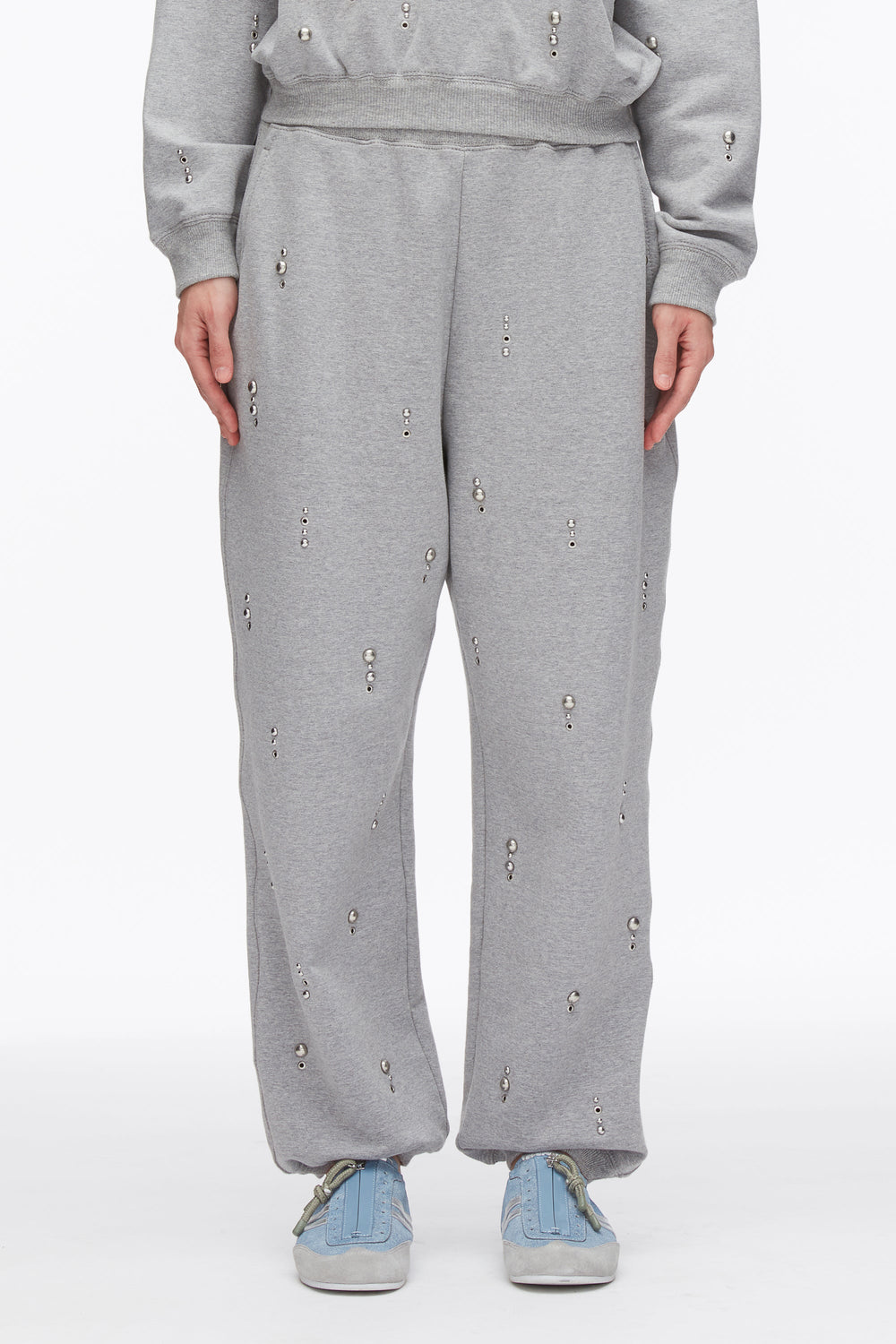 Grey Melange Dome Embellishment Sweatpants | 3.1 Phillip Lim