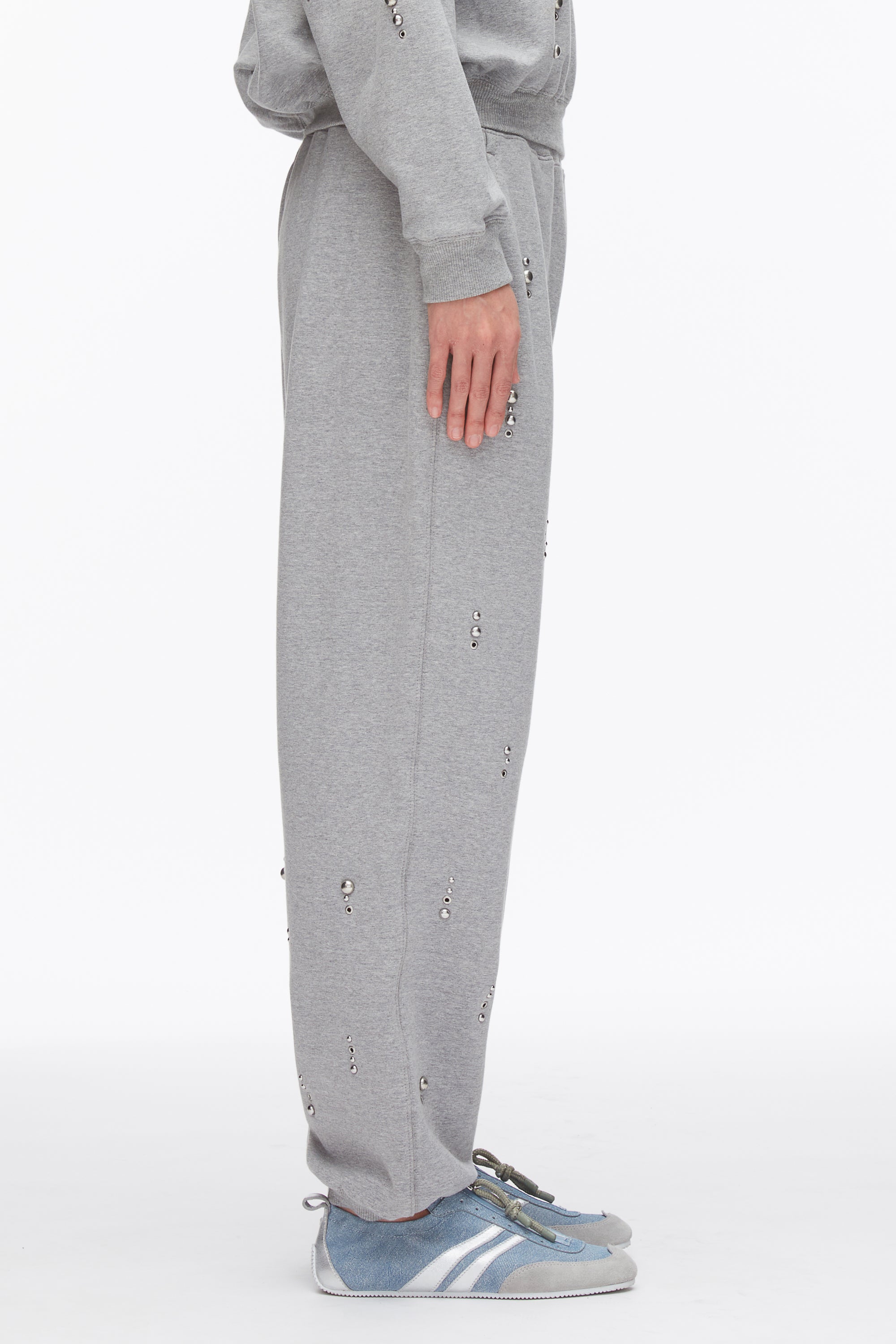 Grey Melange Dome Embellishment Sweatpants | 3.1 Phillip Lim