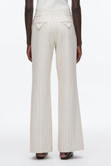 Ecru-Tan Pinstripe Trousers | 3.1 Phillip Lim