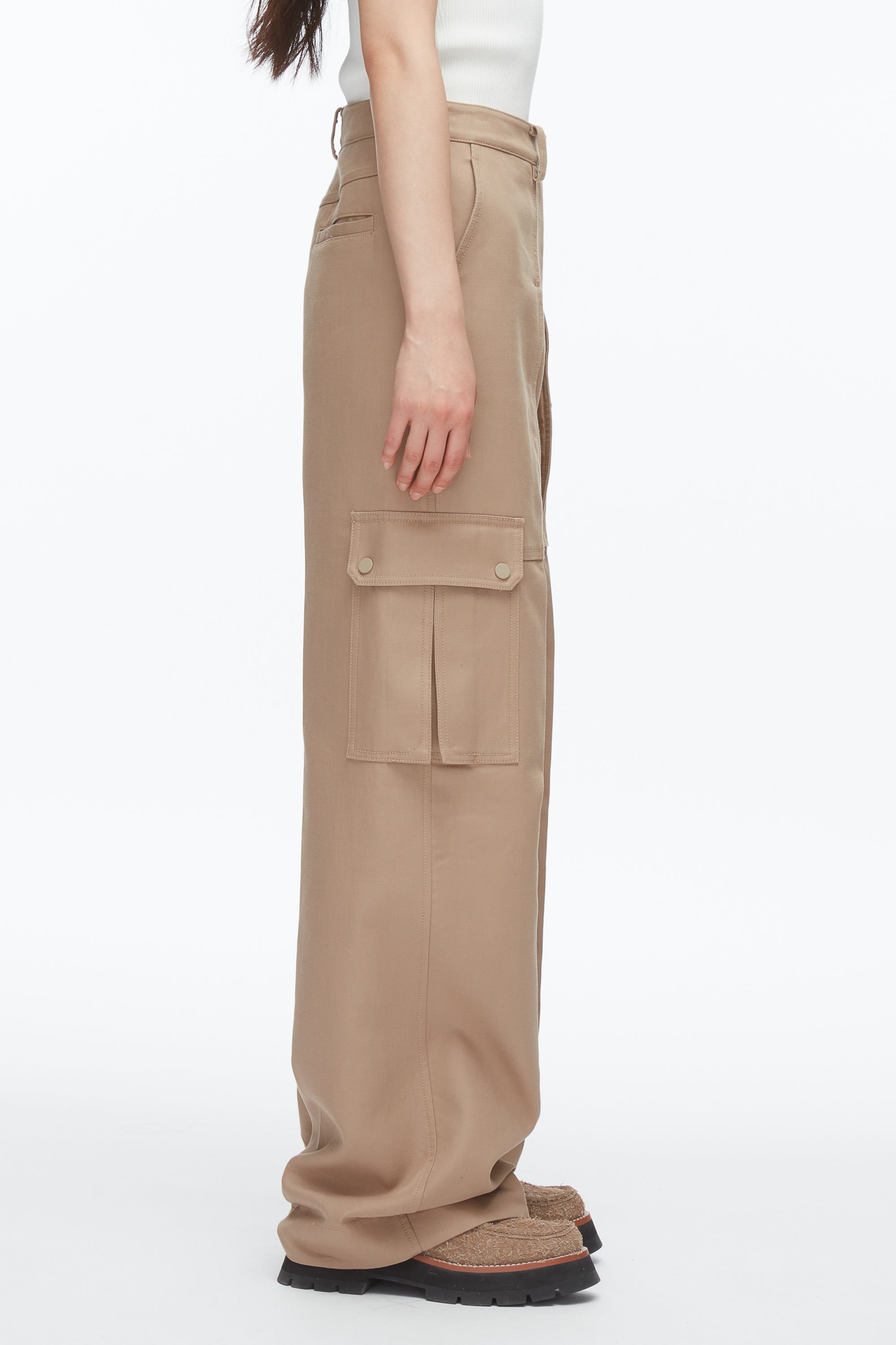 Praline Multi Carpenter Cargo Pants with Plaid Cuffs | 3.1 Phillip Lim