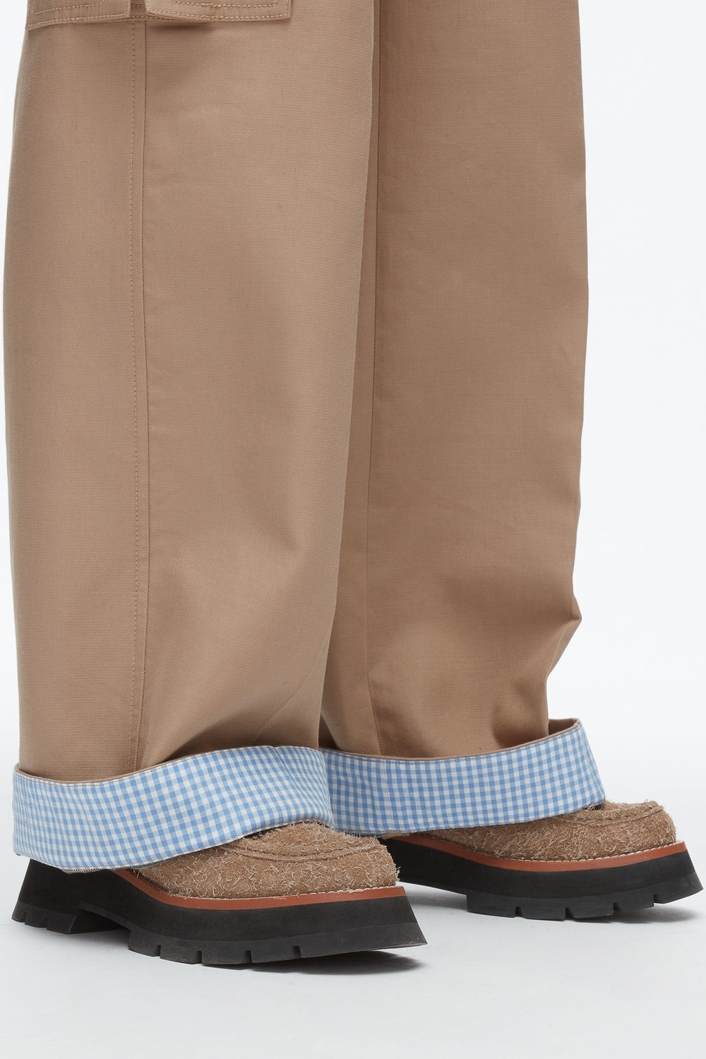 Praline Multi Carpenter Cargo Pants with Plaid Cuffs | 3.1 Phillip Lim