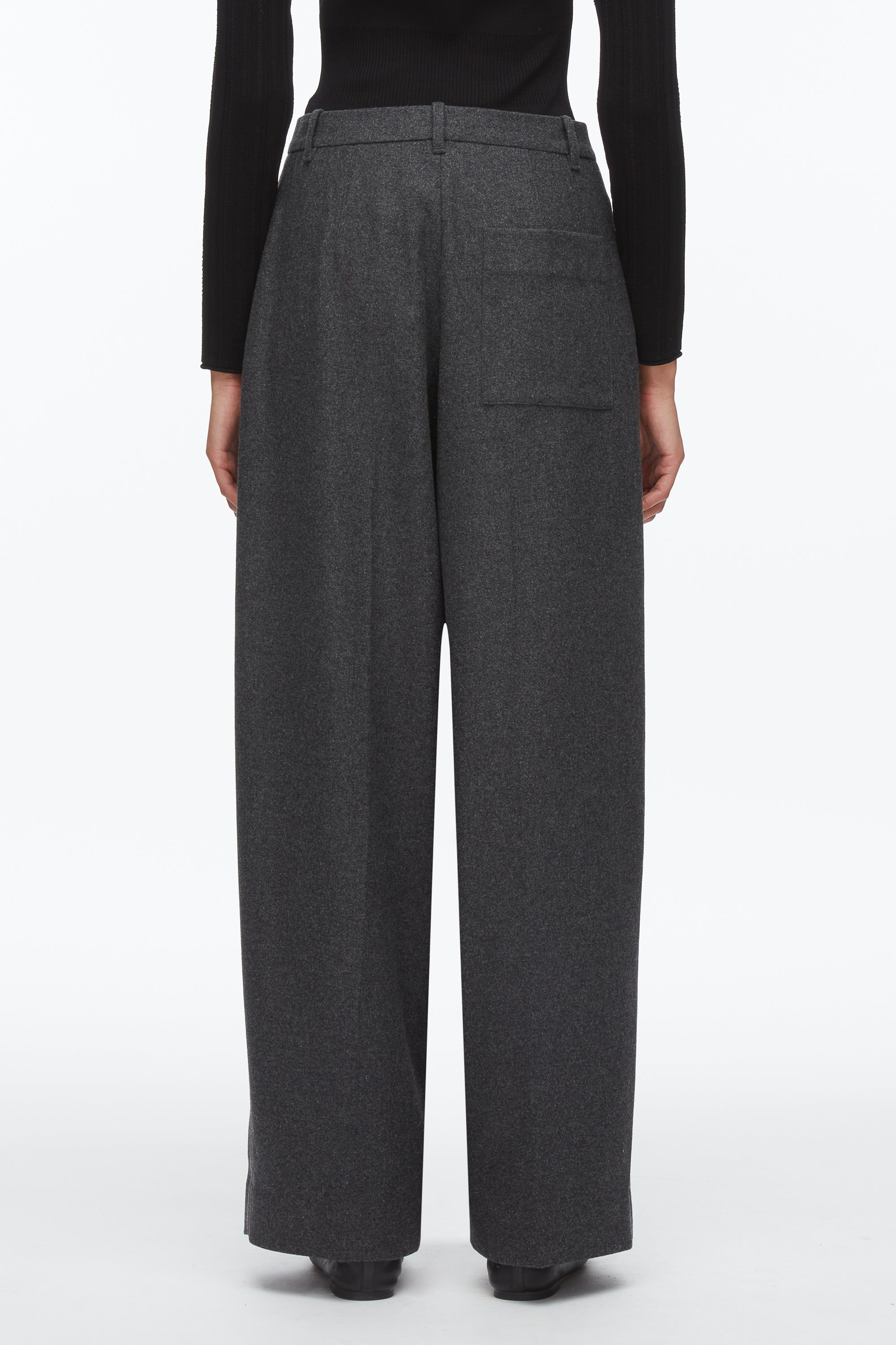 Charcoal Flannel Double Pleat Trouser | 3.1 Phillip Lim