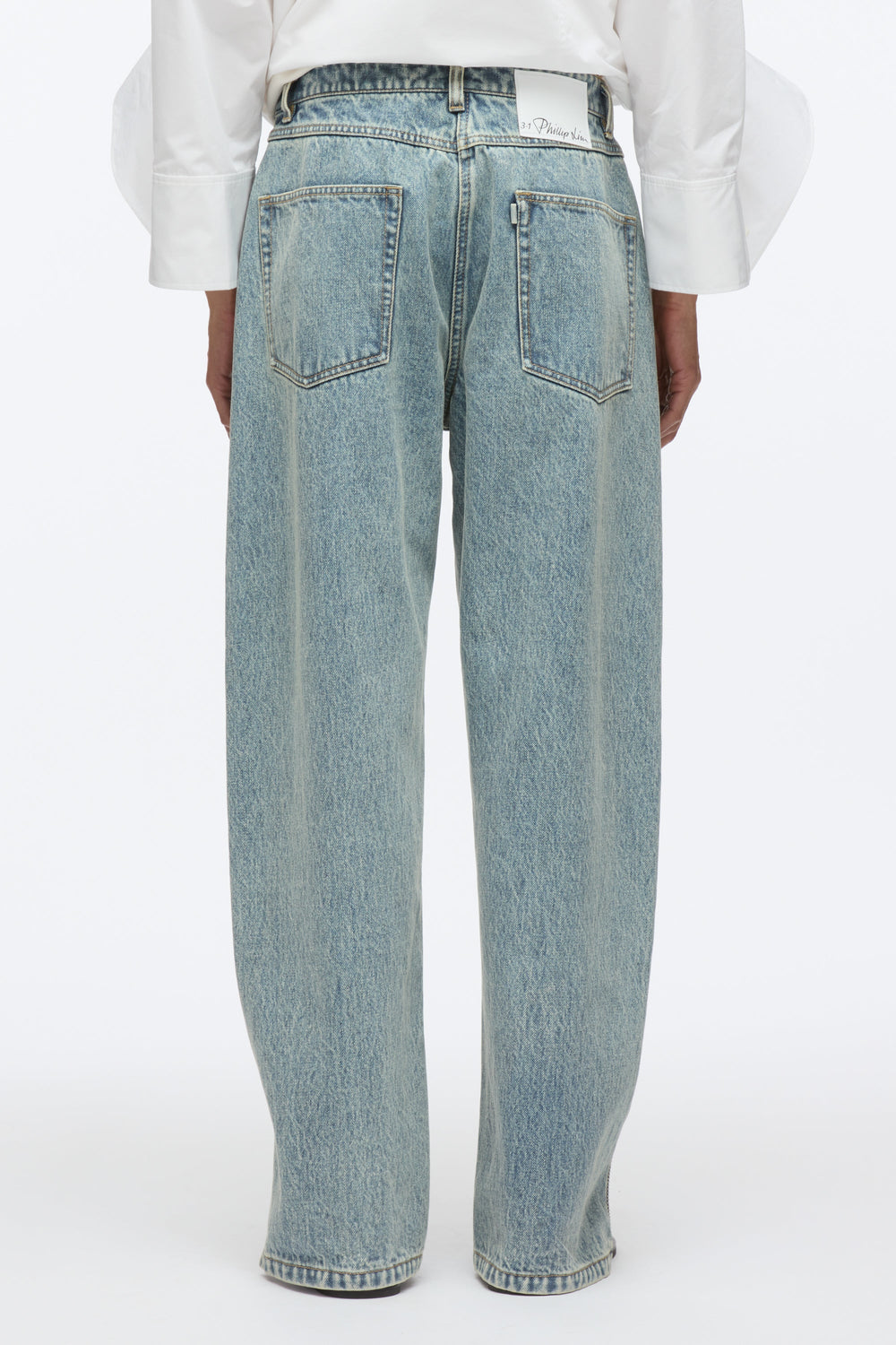 Washed Indigo Curve Denim Pant with Zippers | 3.1 Phillip Lim