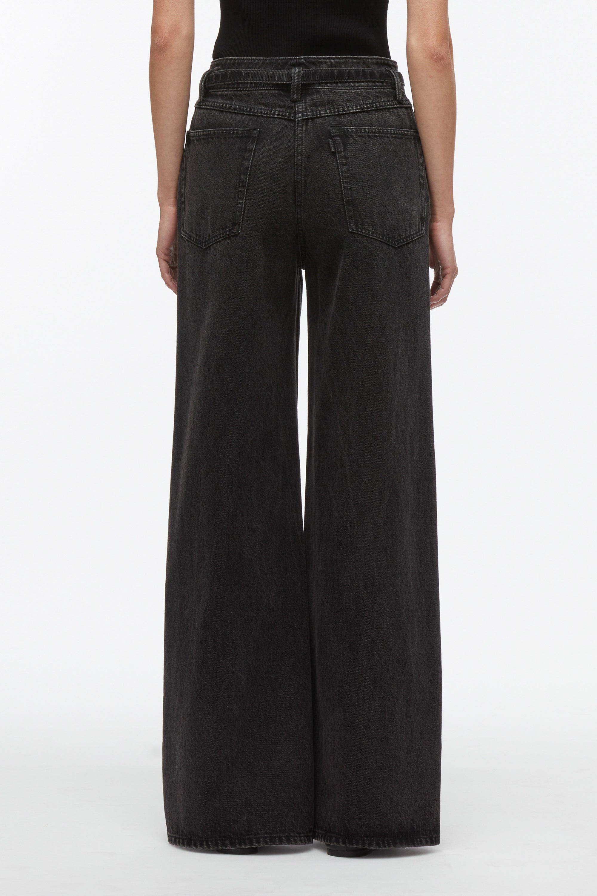 Washed Blk Wide Leg Belted Jeans | 3.1 Phillip Lim