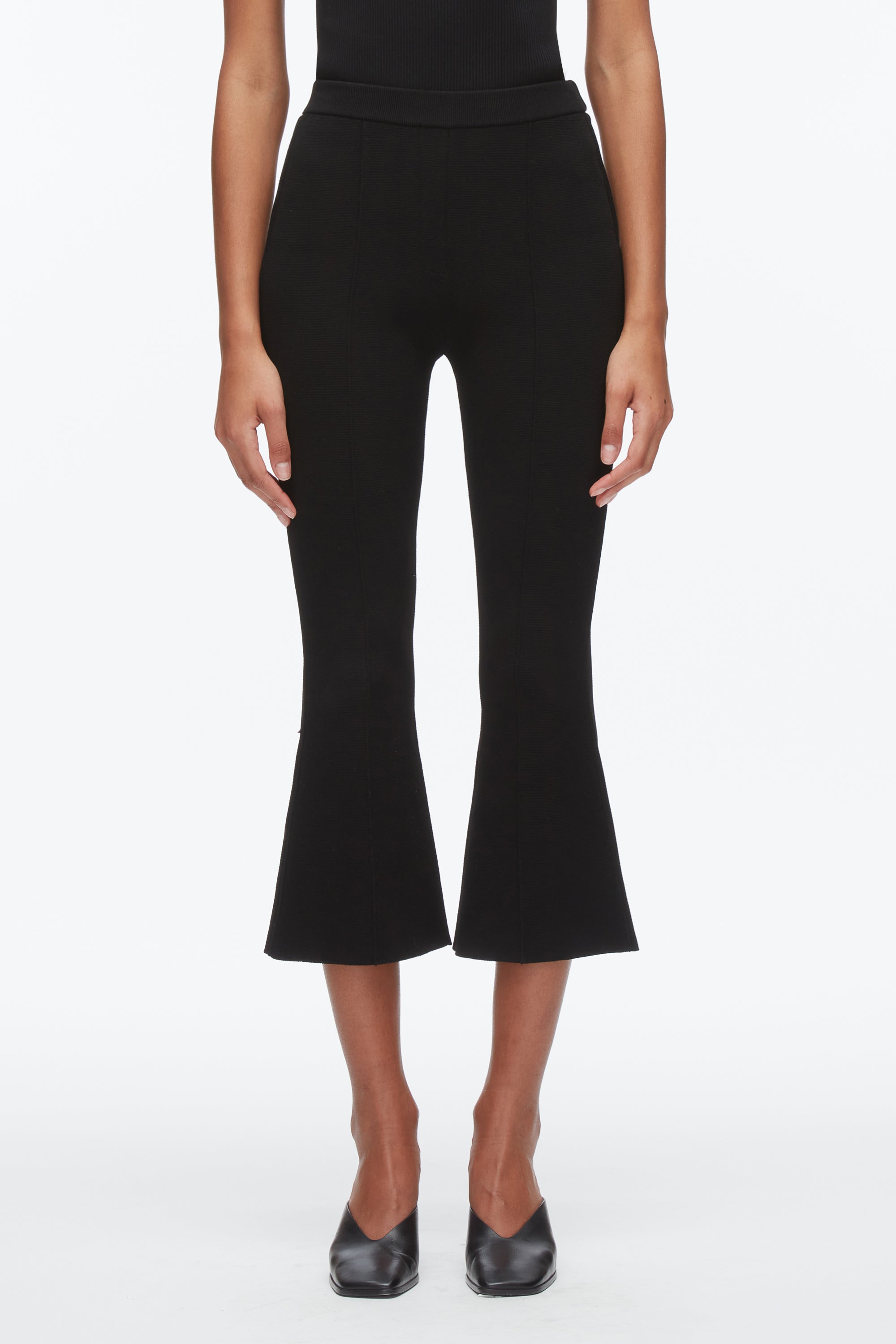 Black Compact Cropped Kickflare Pant | 3.1 Phillip Lim