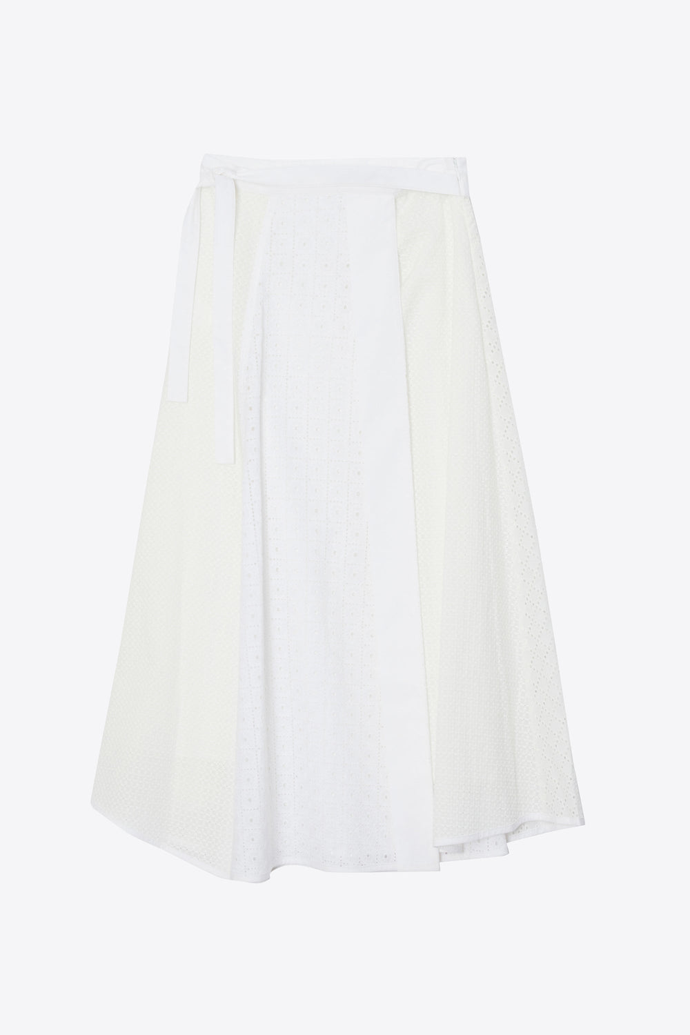 White Broderie Anglaise Patchwork Midi Skirt | 3.1 Phillip Lim