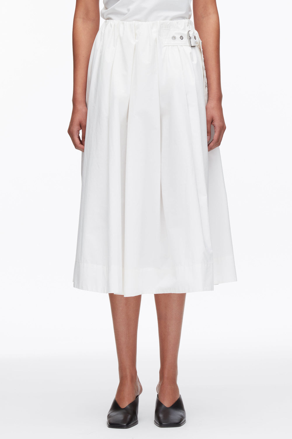 White Belted Gathered Midi Skirt | 3.1 Phillip Lim