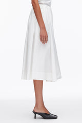 White Belted Gathered Midi Skirt | 3.1 Phillip Lim