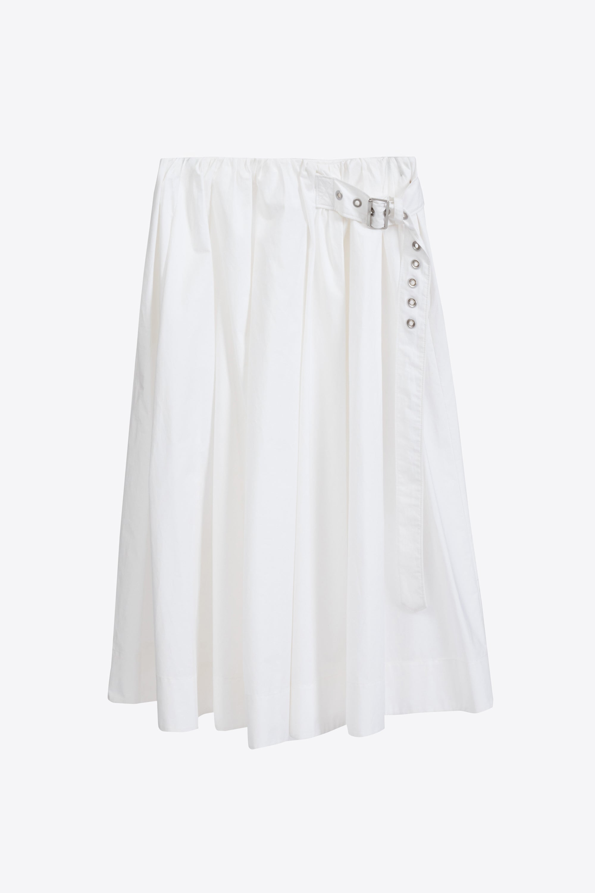 White Belted Gathered Midi Skirt | 3.1 Phillip Lim
