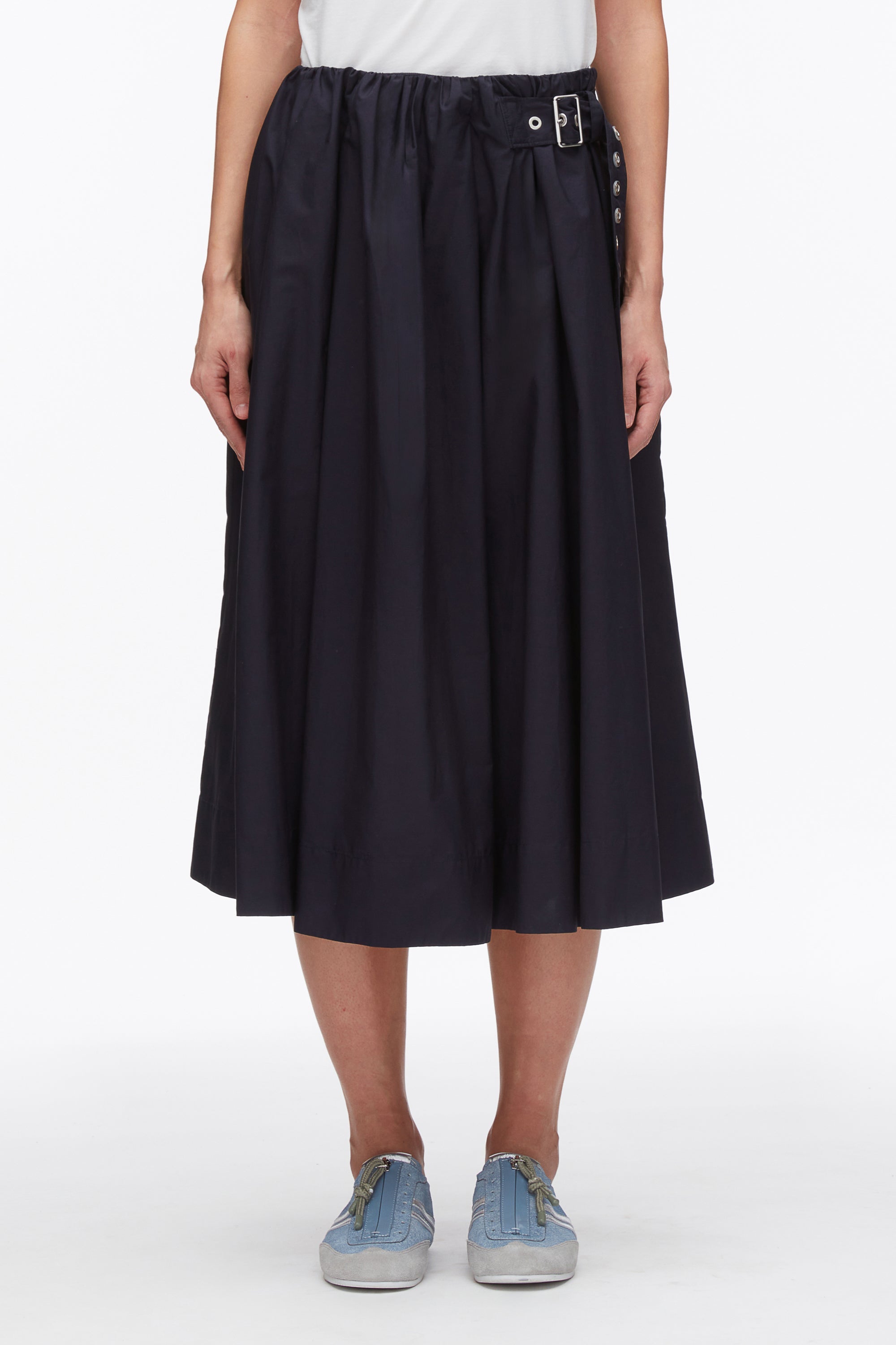 Midnight Belted Gathered Midi Skirt | 3.1 Phillip Lim