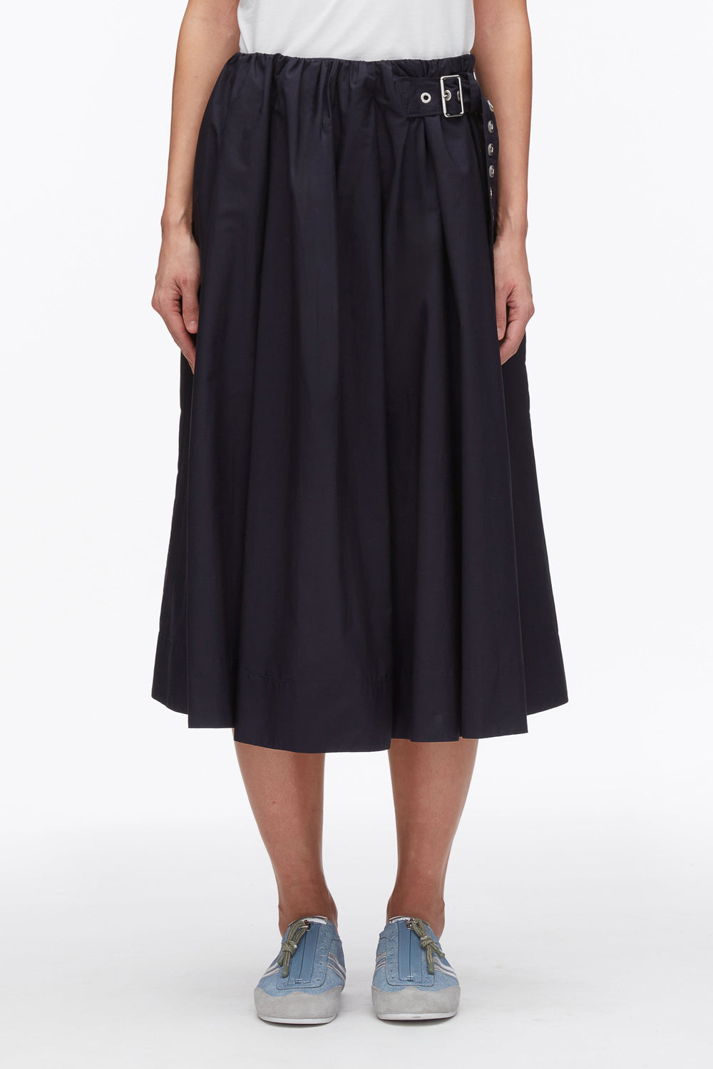 Midnight Belted Gathered Midi Skirt | 3.1 Phillip Lim