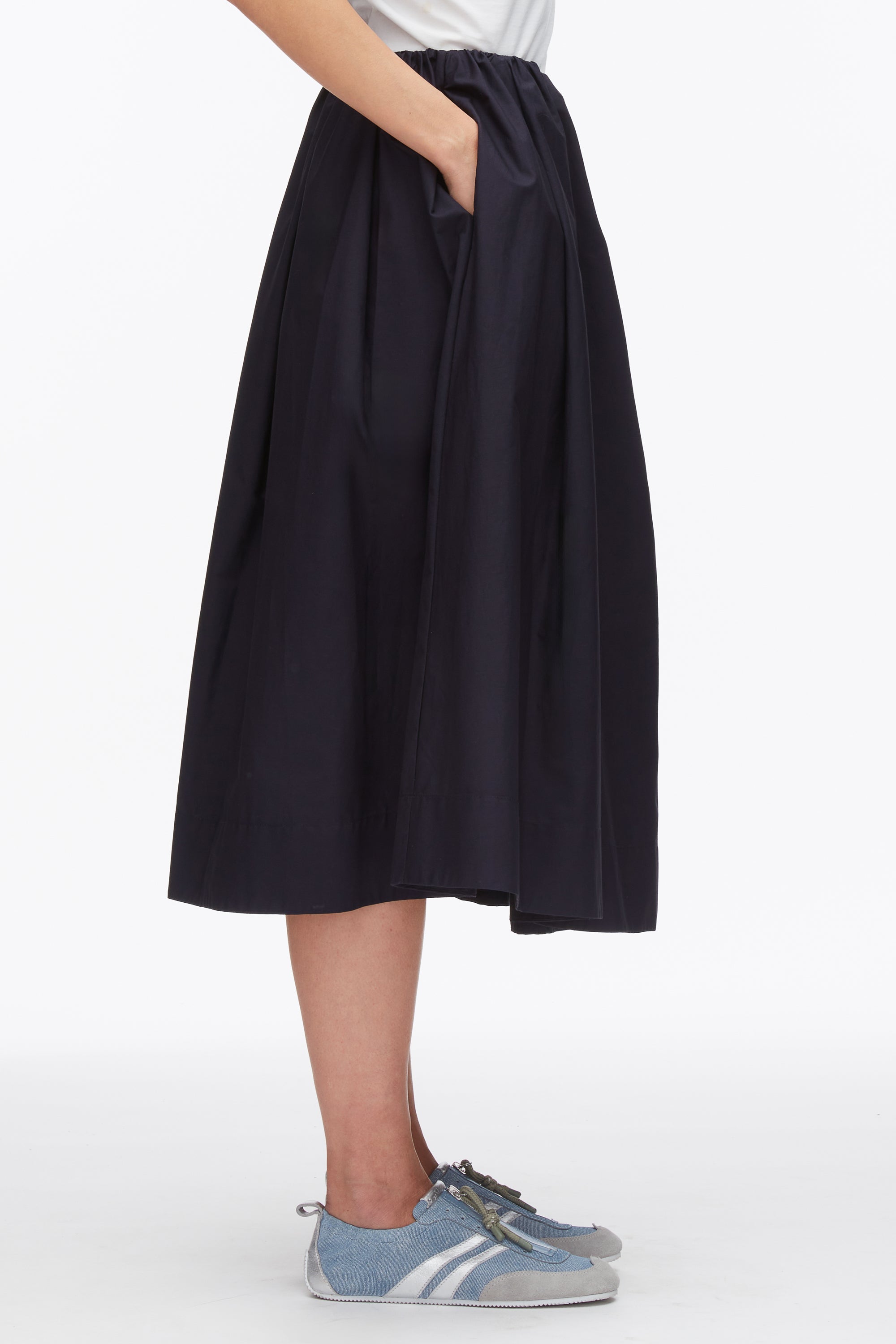 Midnight Belted Gathered Midi Skirt | 3.1 Phillip Lim