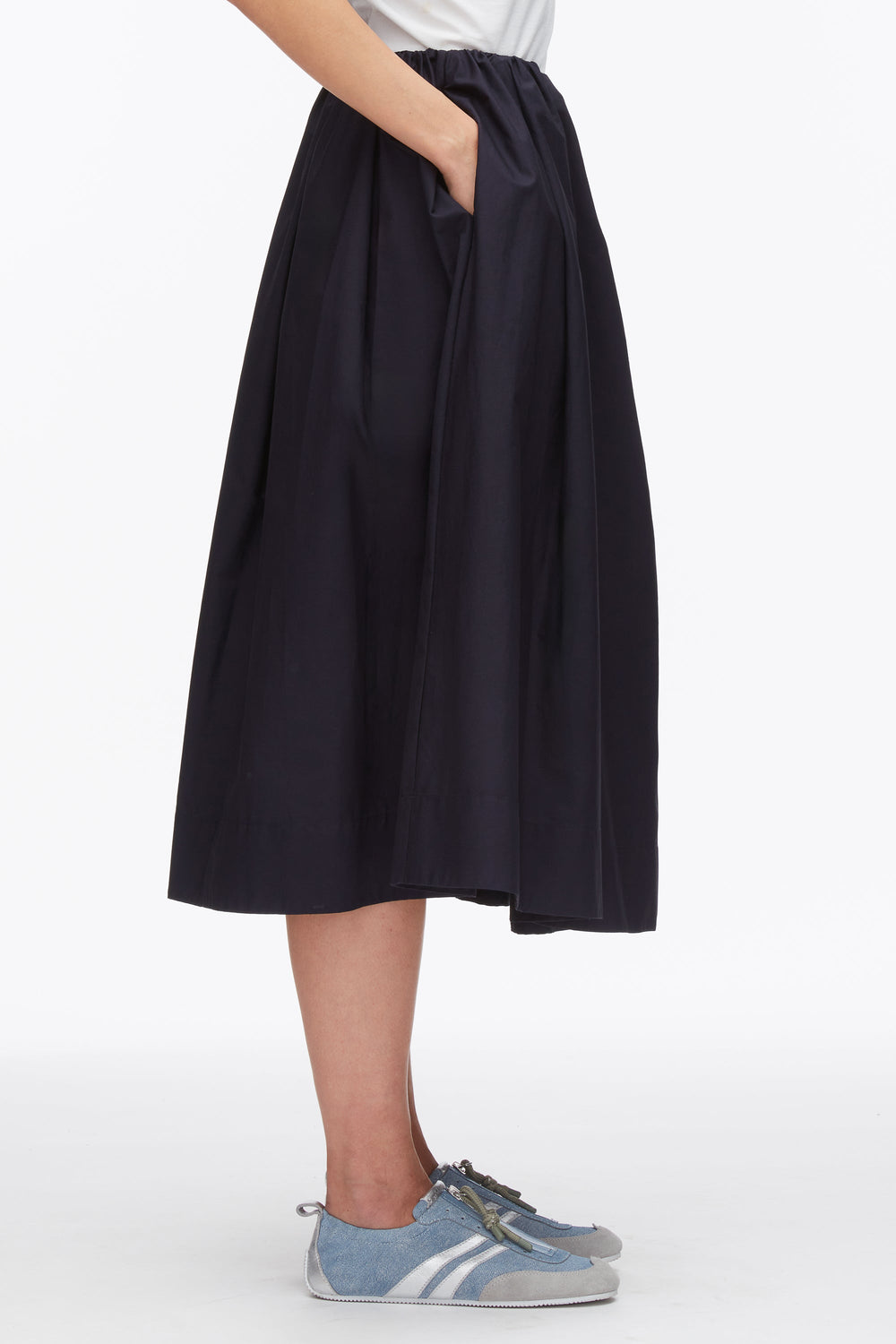 Midnight Belted Gathered Midi Skirt | 3.1 Phillip Lim