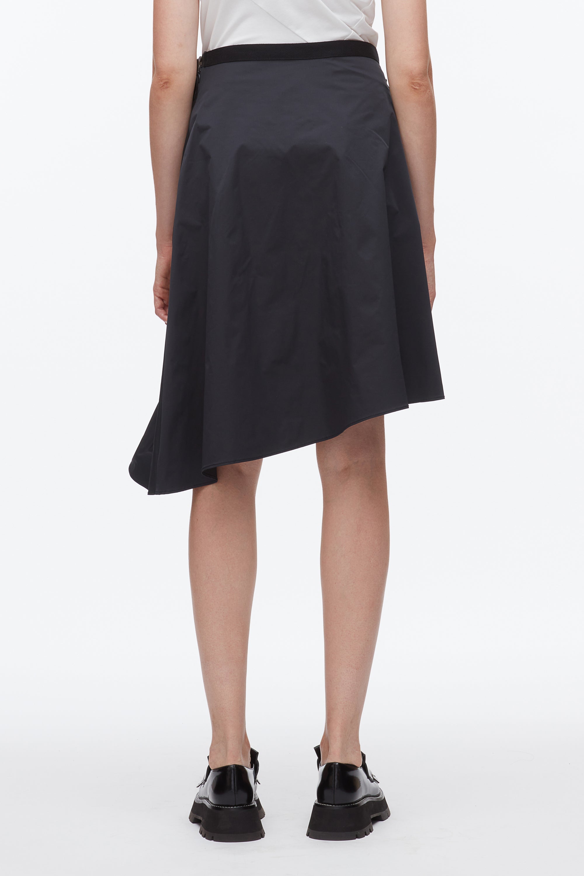 Midnight Ripstop Asymmetric Skirt with Ruching | 3.1 Phillip Lim