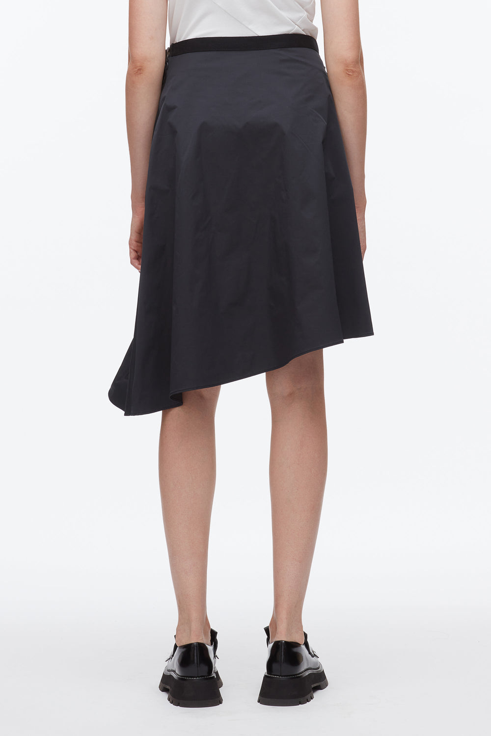 Midnight Ripstop Asymmetric Skirt with Ruching | 3.1 Phillip Lim