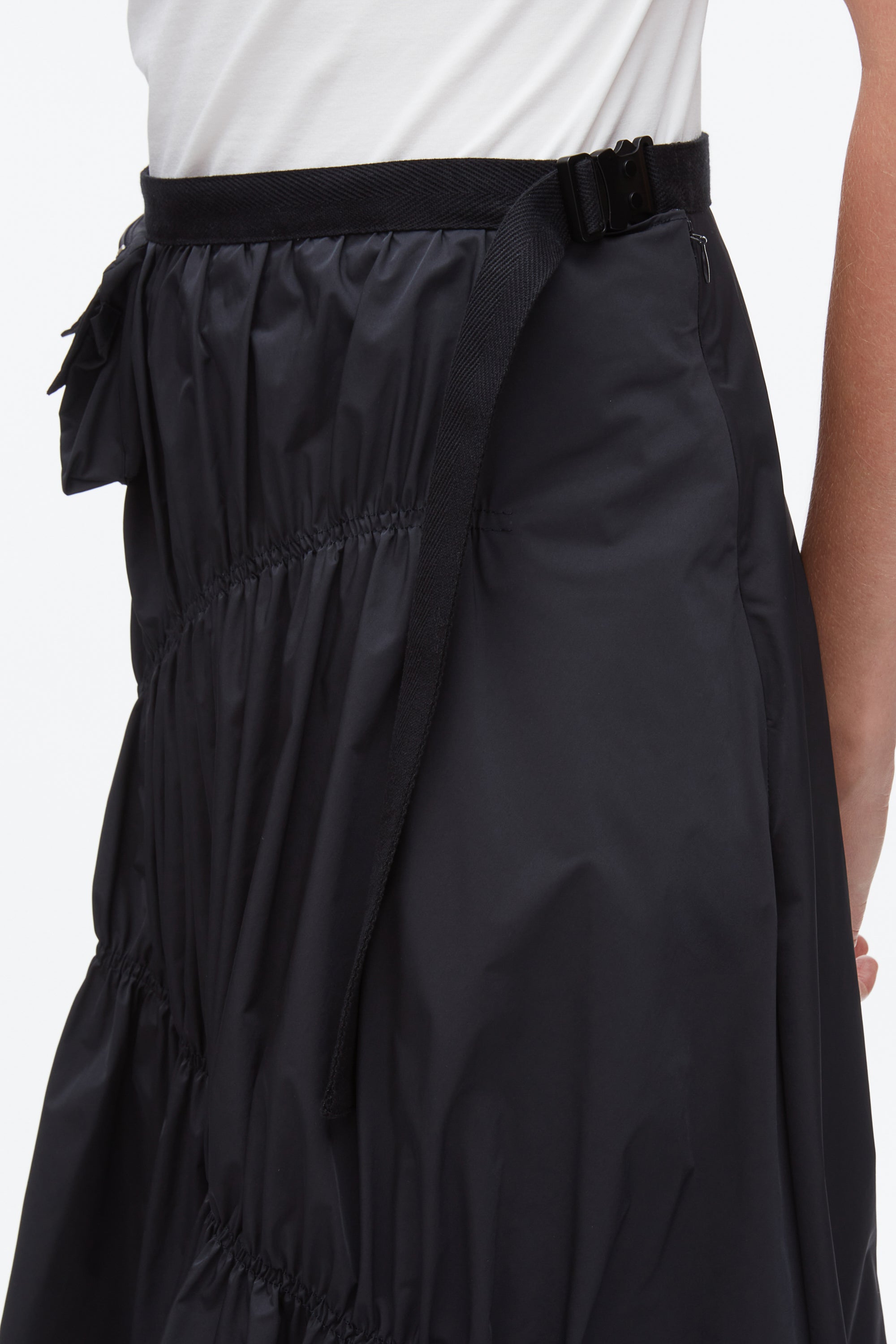 Midnight Ripstop Asymmetric Skirt with Ruching | 3.1 Phillip Lim