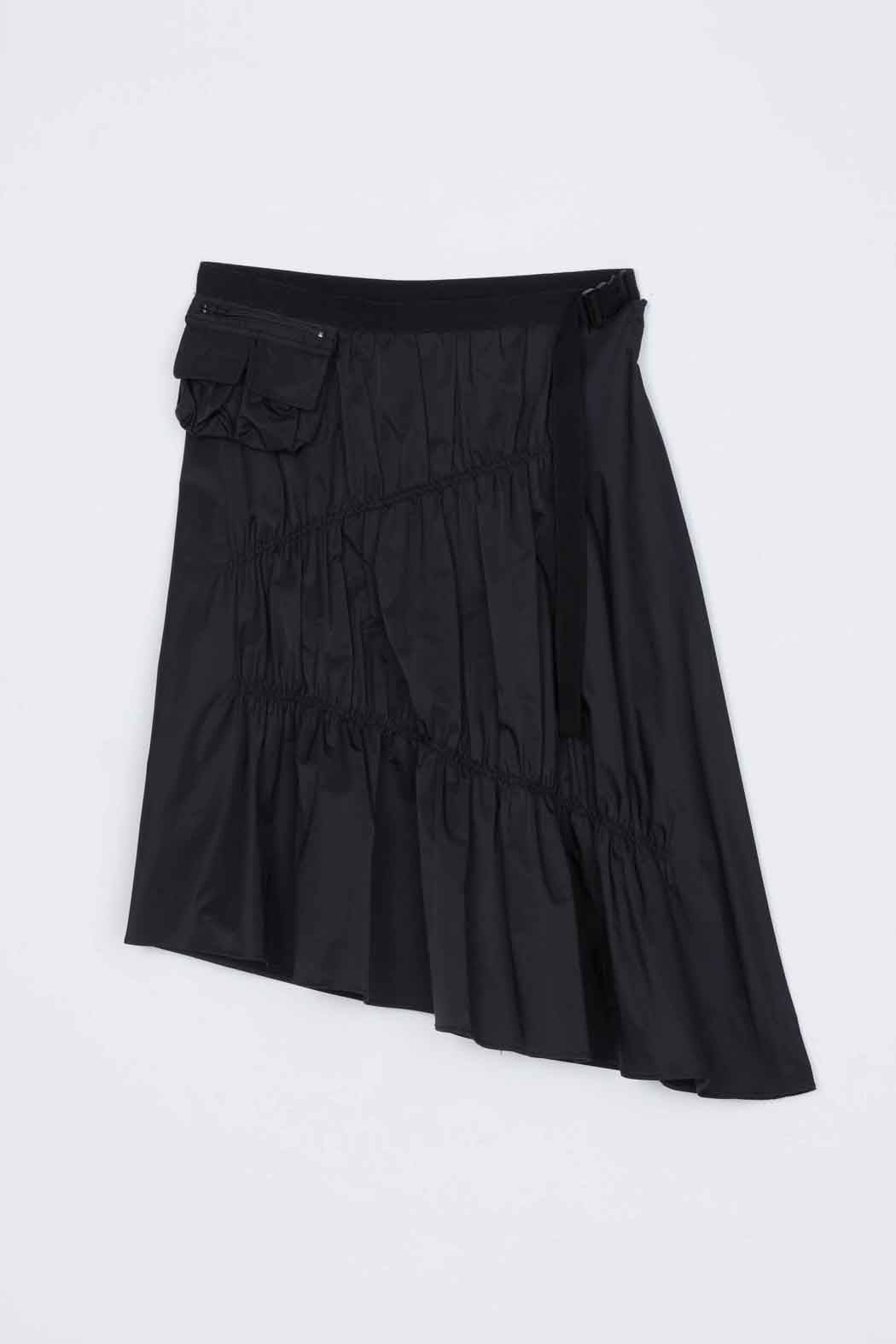 Midnight Ripstop Asymmetric Skirt with Ruching | 3.1 Phillip Lim