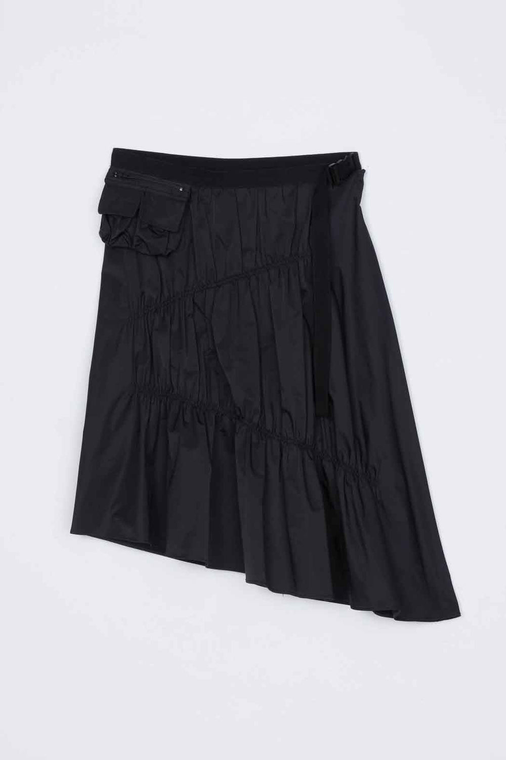 Midnight Ripstop Asymmetric Skirt with Ruching | 3.1 Phillip Lim
