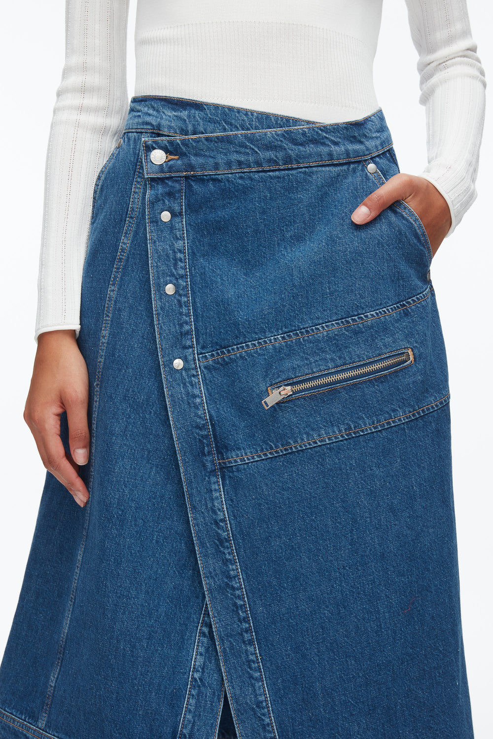 Indigo Denim Wrap Skirt | 3.1 Phillip Lim