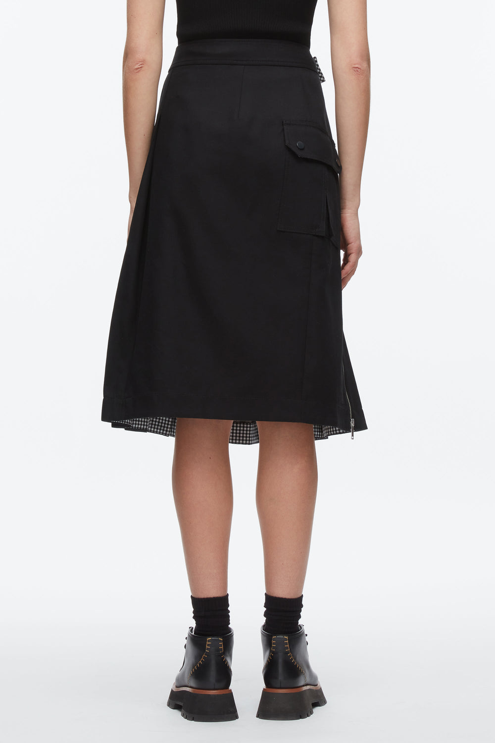 Black Multi Pleated Zip Utility Skirt | 3.1 Phillip Lim