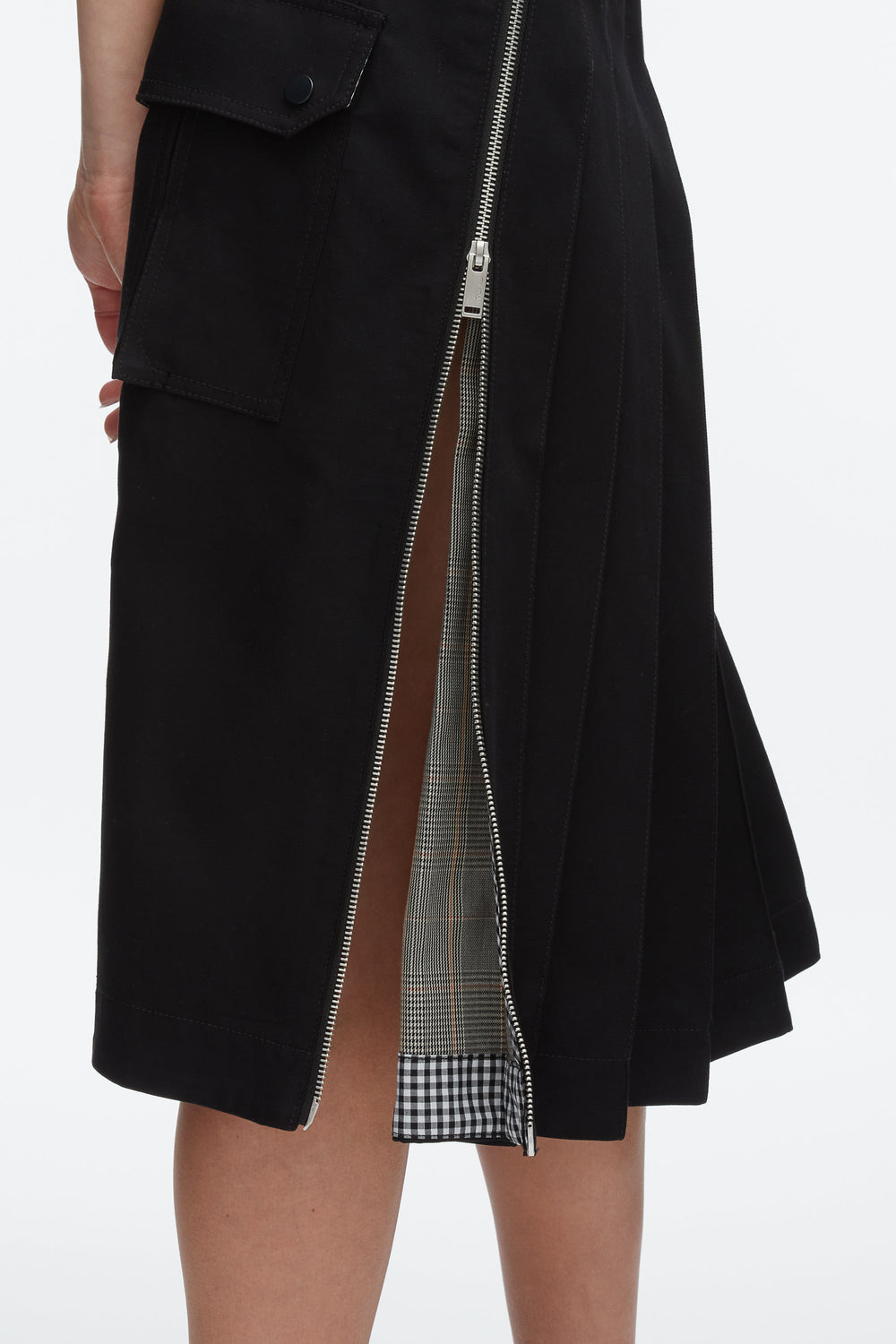 Black Multi Pleated Zip Utility Skirt | 3.1 Phillip Lim