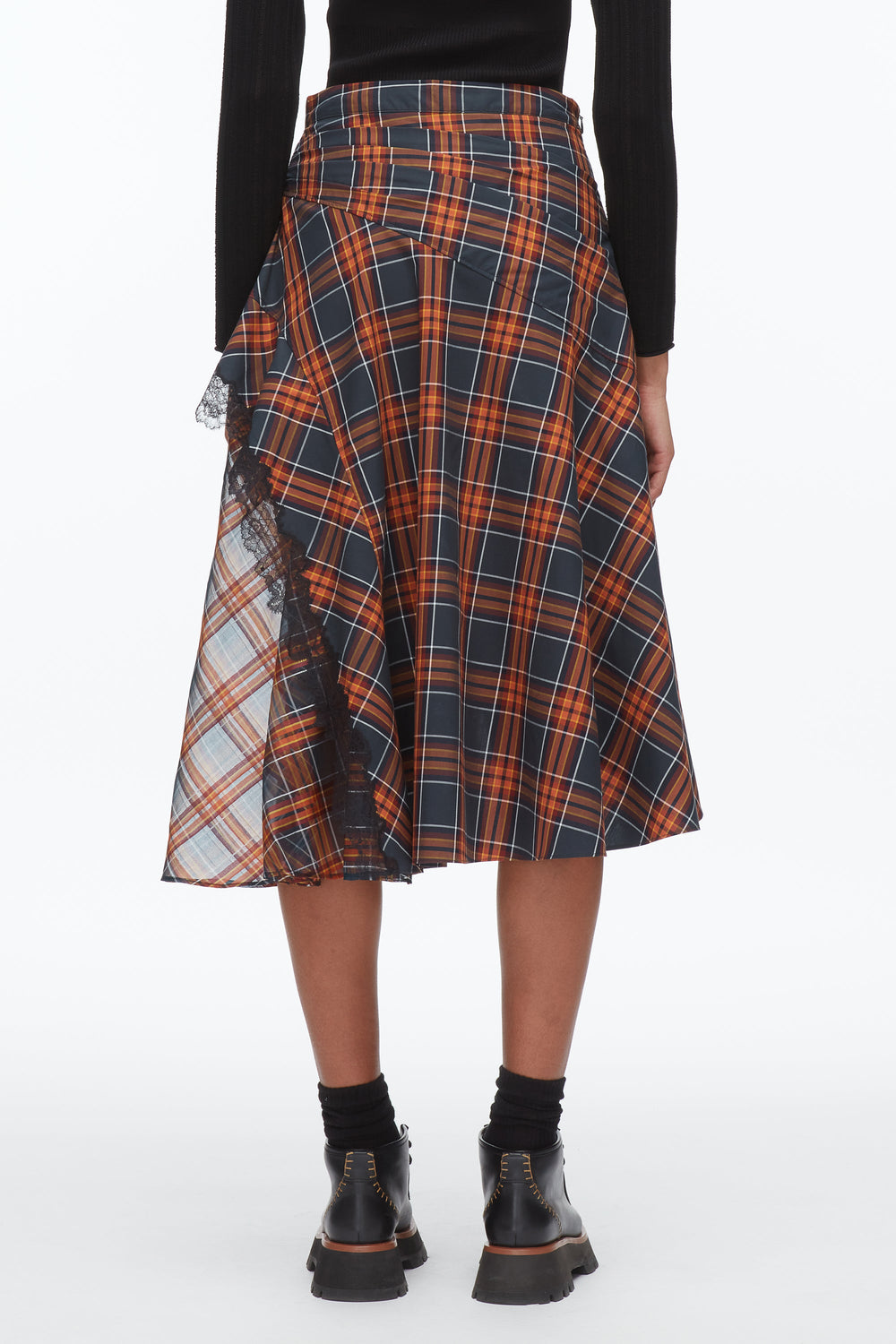 Dusk Multi Plaid Mix Draped Midi Skirt | 3.1 Phillip Lim