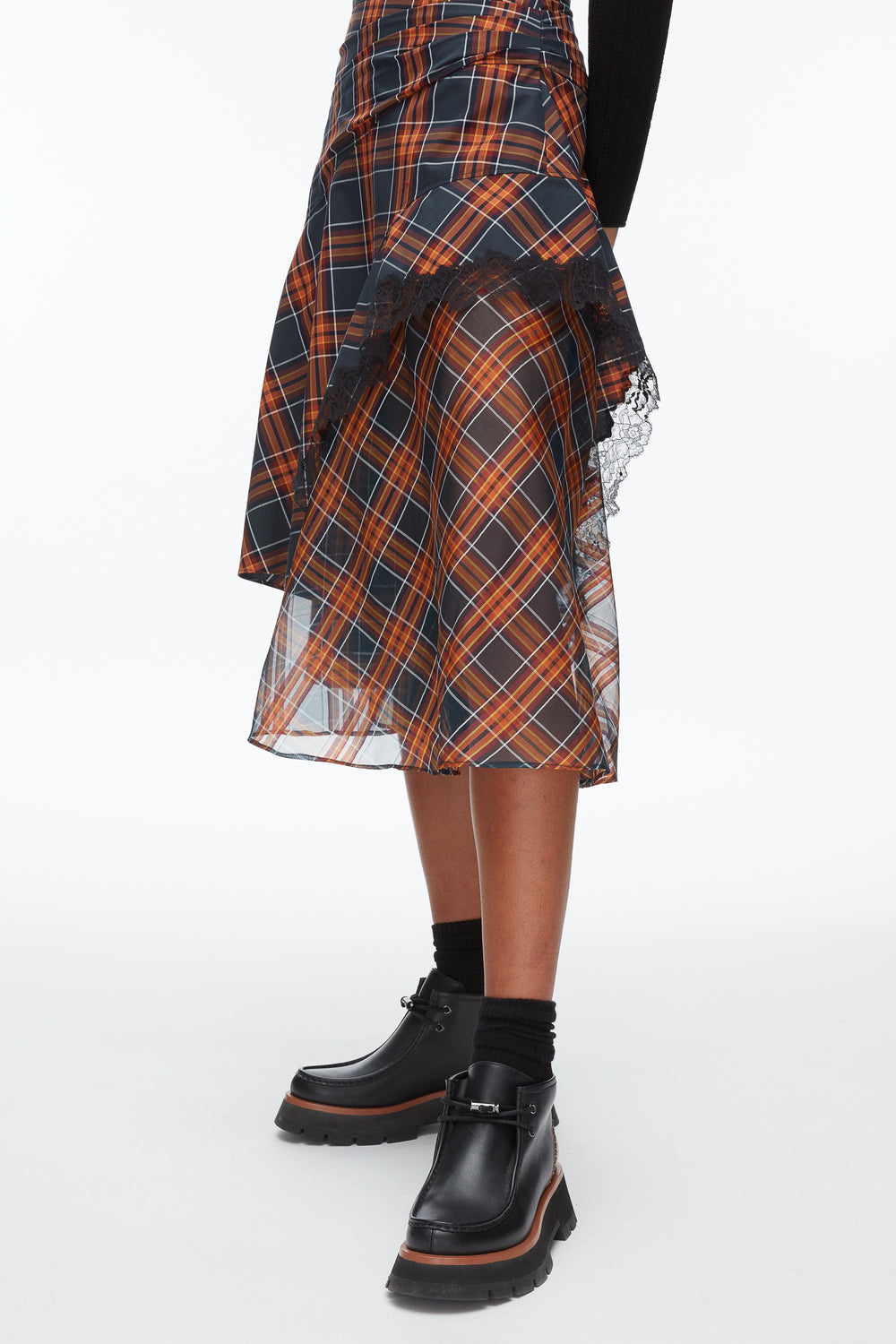 Dusk Multi Plaid Mix Draped Midi Skirt | 3.1 Phillip Lim
