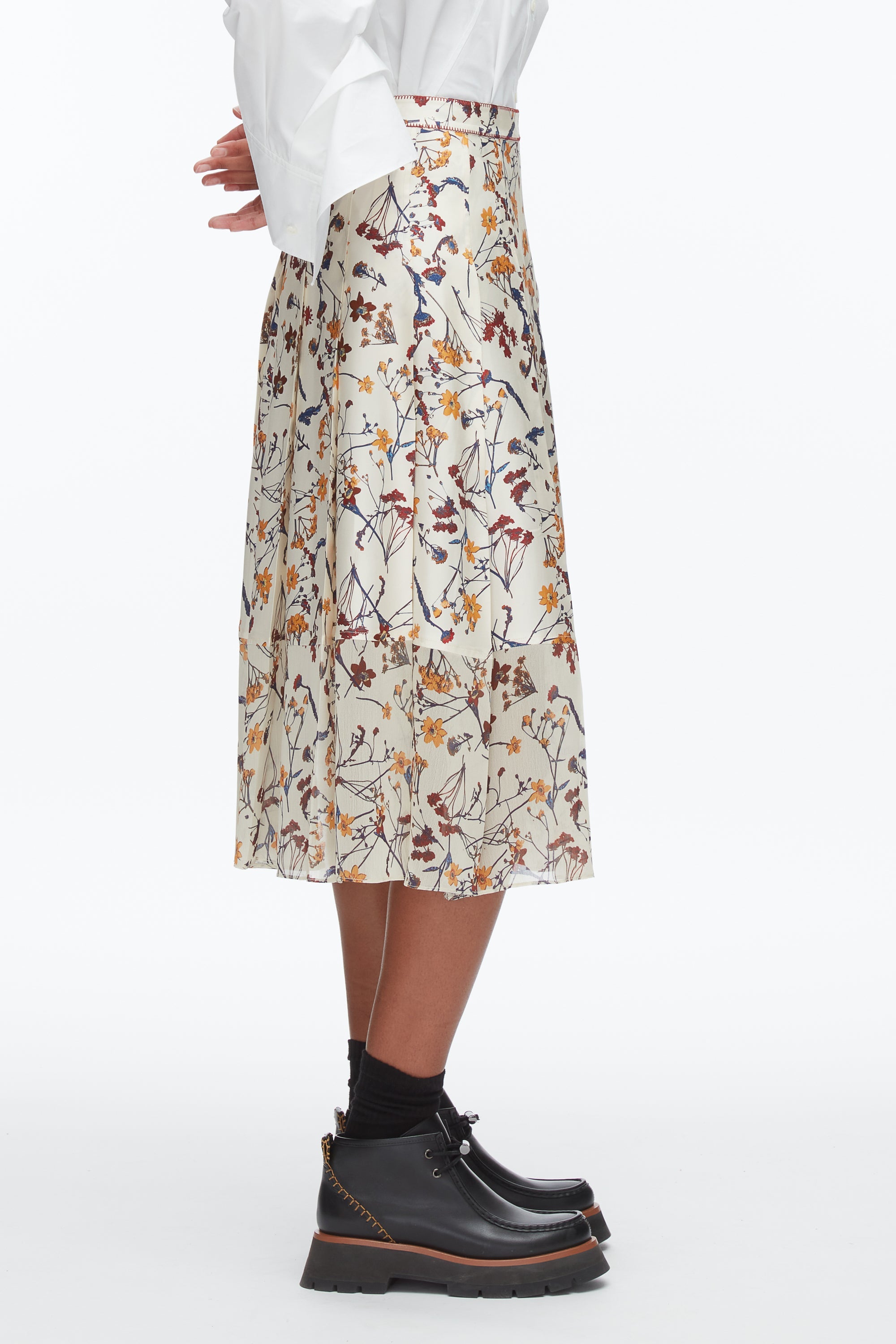 Parchment Multi Bliss Floral Pleated Skirt | 3.1 Phillip Lim