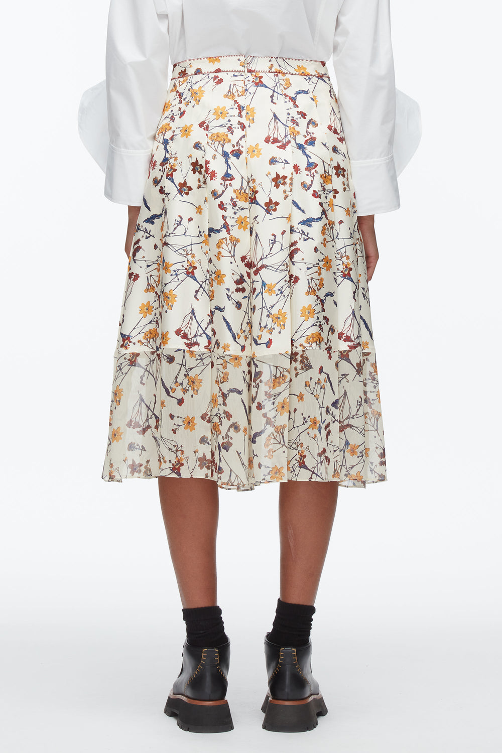 Parchment Multi Bliss Floral Pleated Skirt | 3.1 Phillip Lim