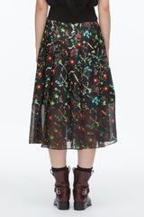 Black Multi Bliss Floral Pleated Skirt | 3.1 Phillip Lim