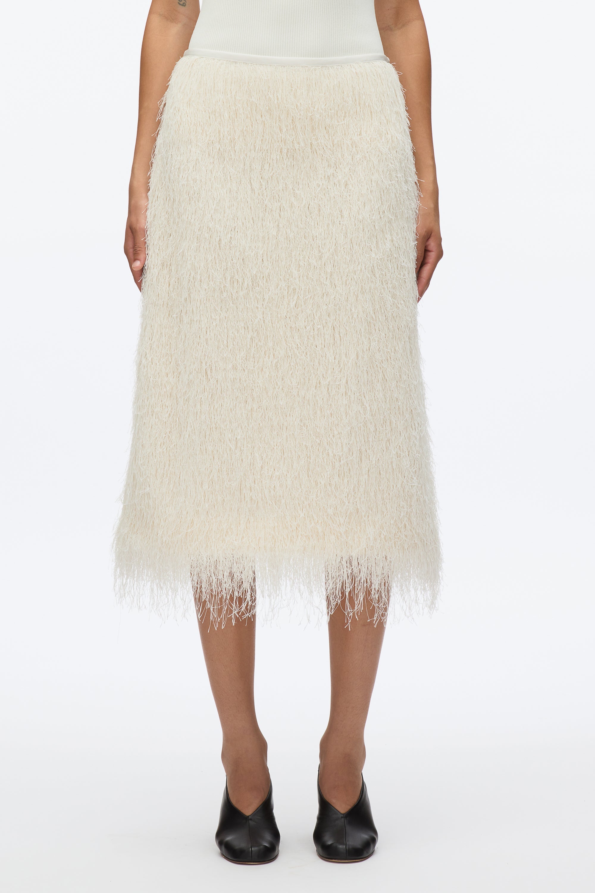 Ivory Fringe Slip Skirt | 3.1 Phillip Lim
