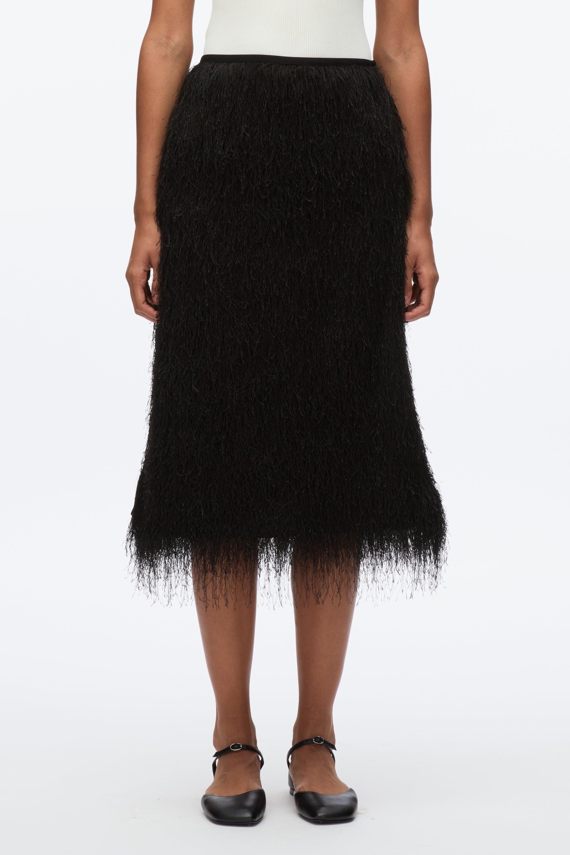 Black Fringe Slip Skirt | 3.1 Phillip Lim