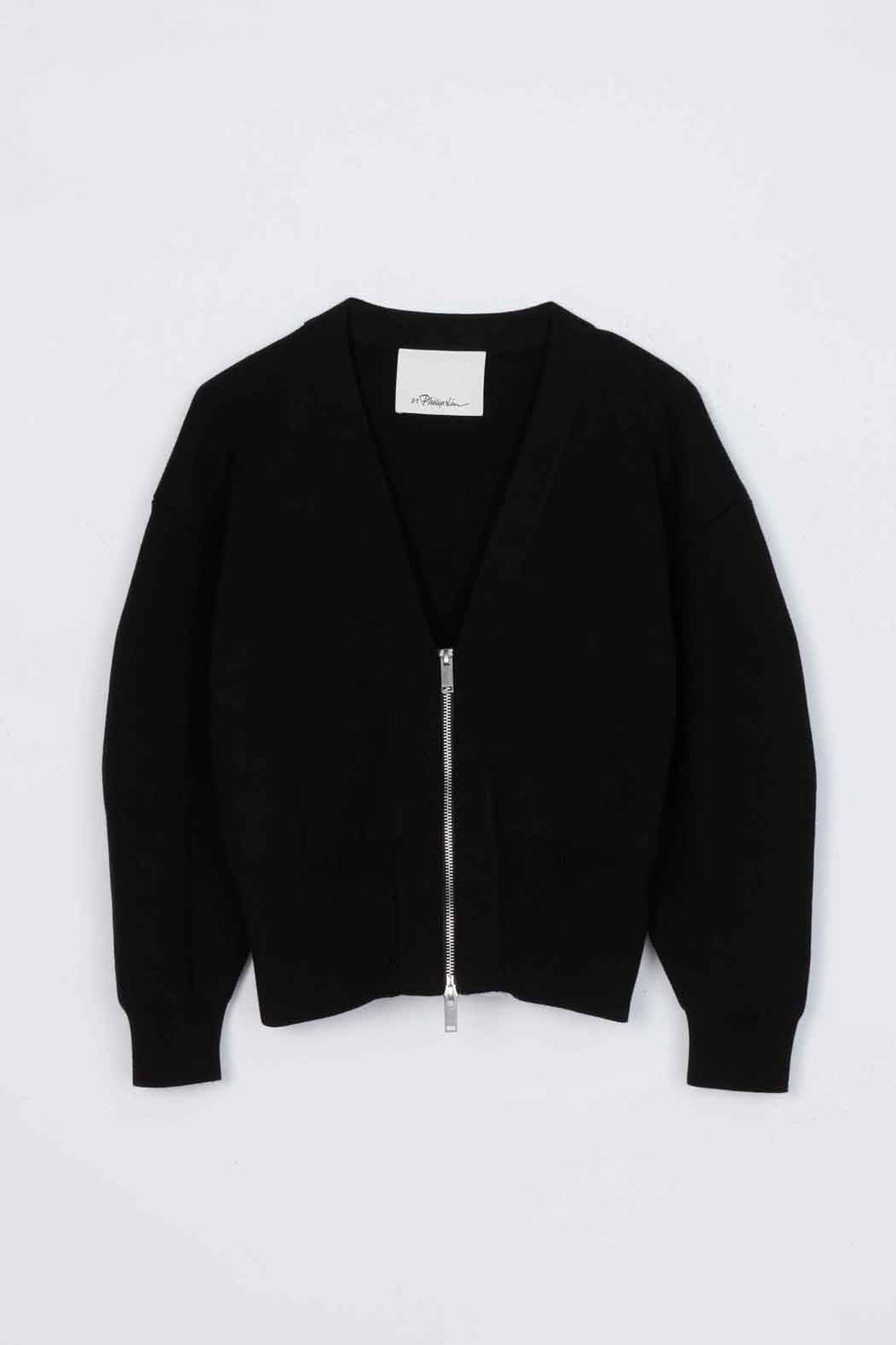 Black Round Sleeve Zip Cardigan | 3.1 Phillip Lim