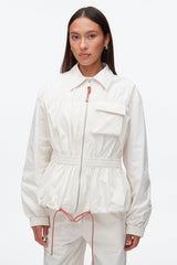 Ivory Ripstop Ruched Jacket | 3.1 Phillip Lim