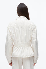Ivory Ripstop Ruched Jacket | 3.1 Phillip Lim